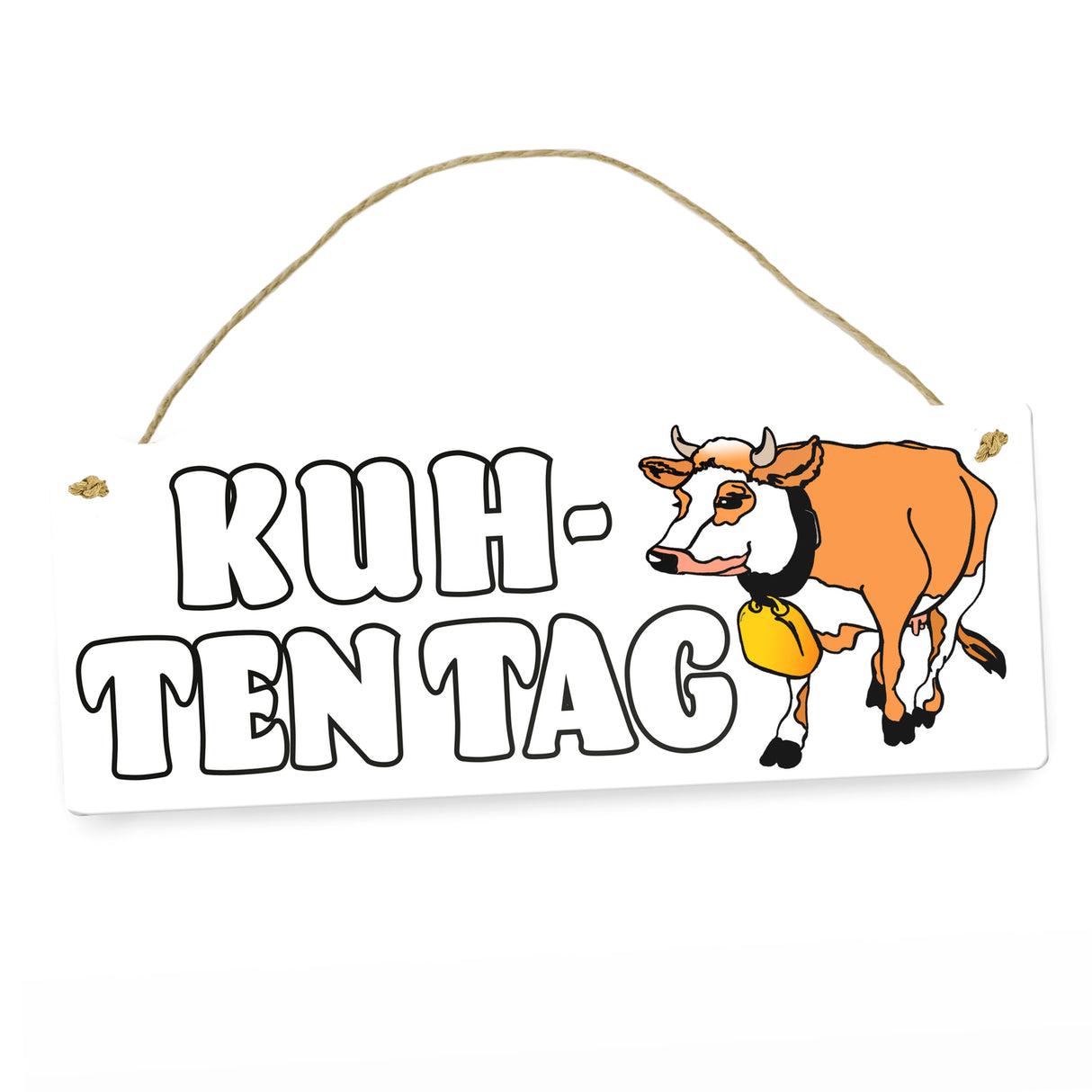 Kuh-ten Tag Metallschild mit Kuh zum Thema Bauernhof