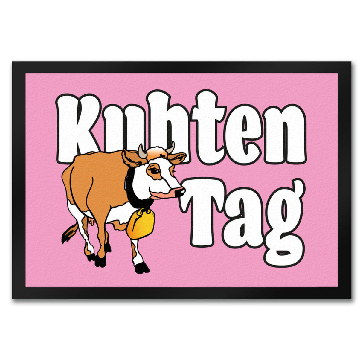 Kuhten Tag Fußmatte mit Kuh zum Thema Bauernhof