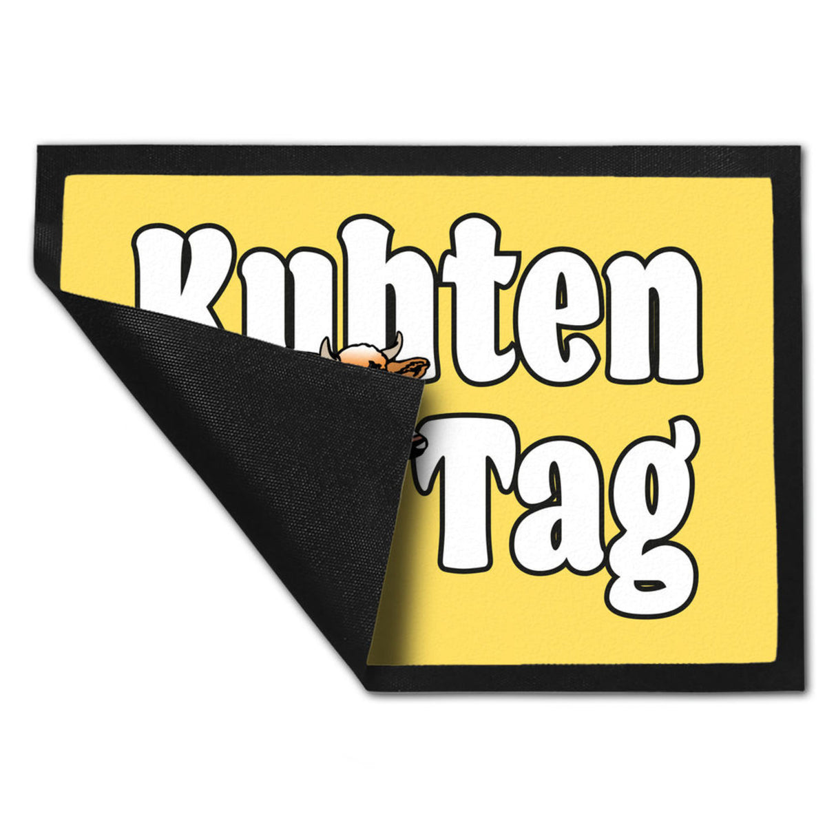 Kuhten Tag Fußmatte mit Kuh zum Thema Bauernhof
