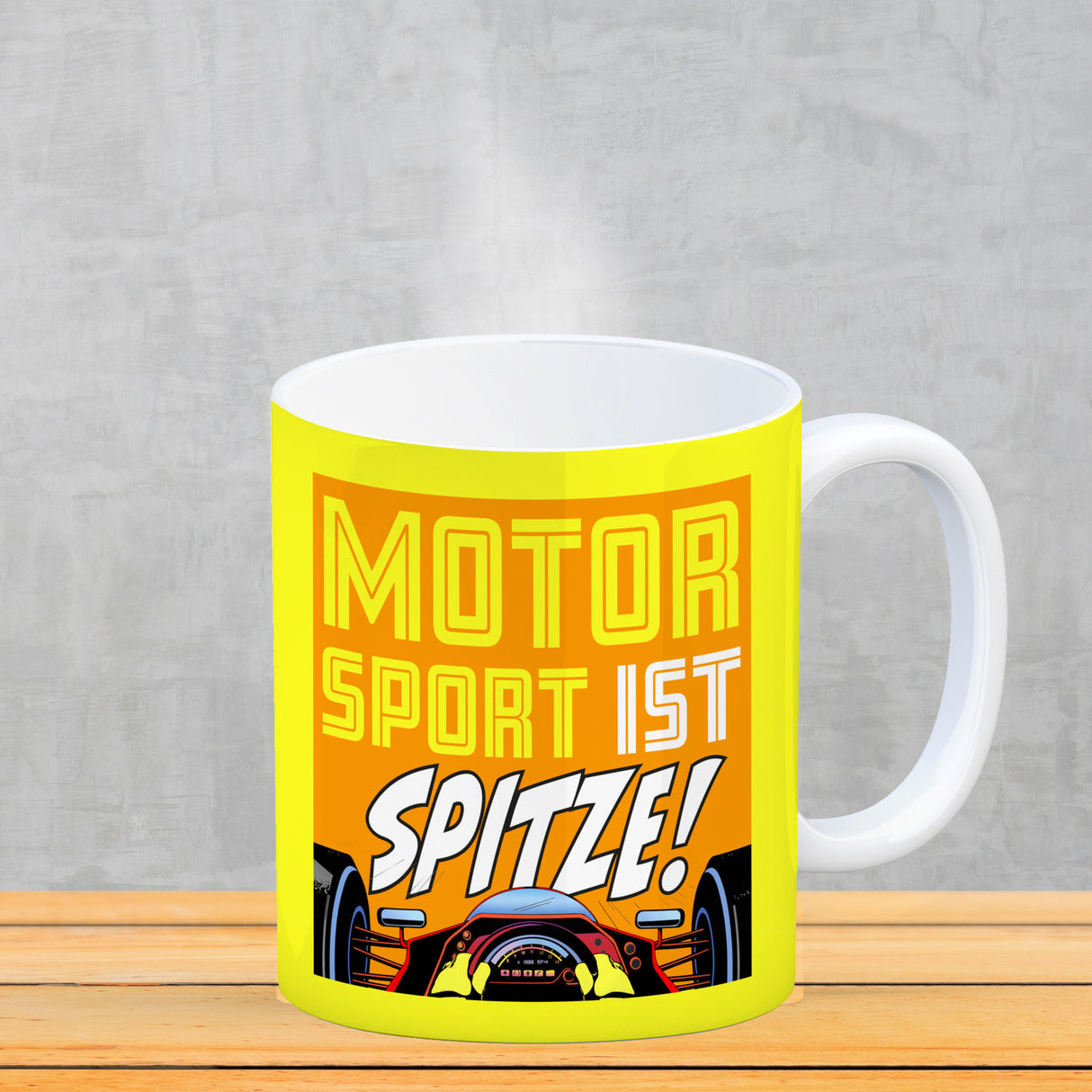 Motorsport ist spitze! Rennwagen Kaffeebecher