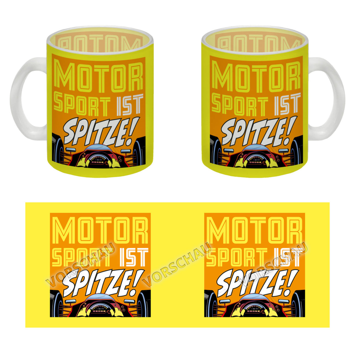 Motorsport ist spitze! Rennwagen Kaffeebecher