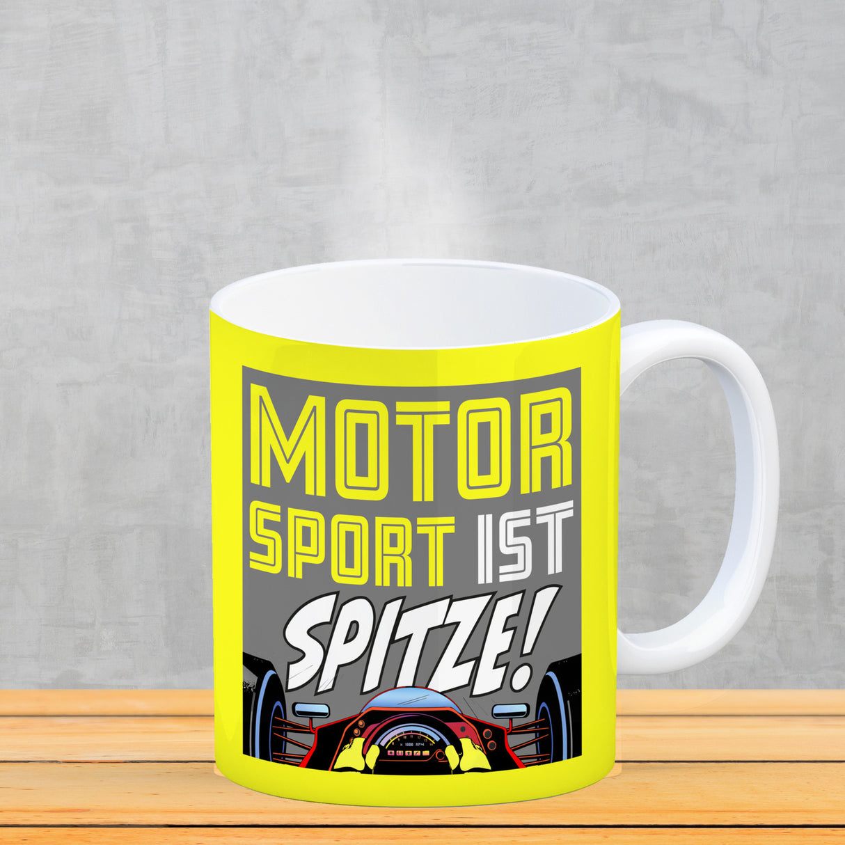 Motorsport ist spitze! Rennwagen Kaffeebecher