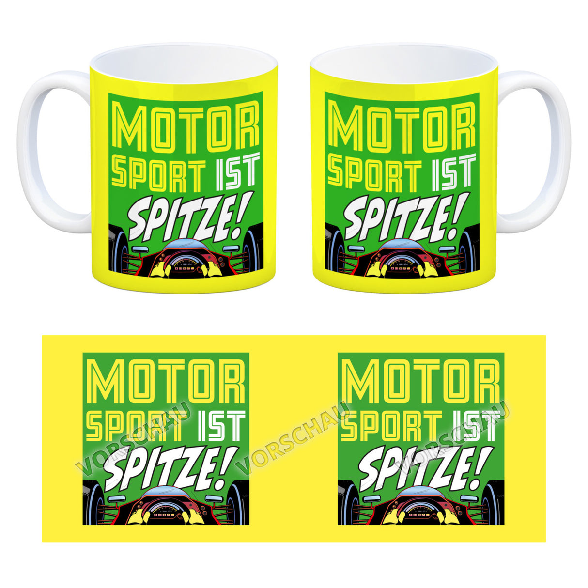 Motorsport ist spitze! Rennwagen Kaffeebecher