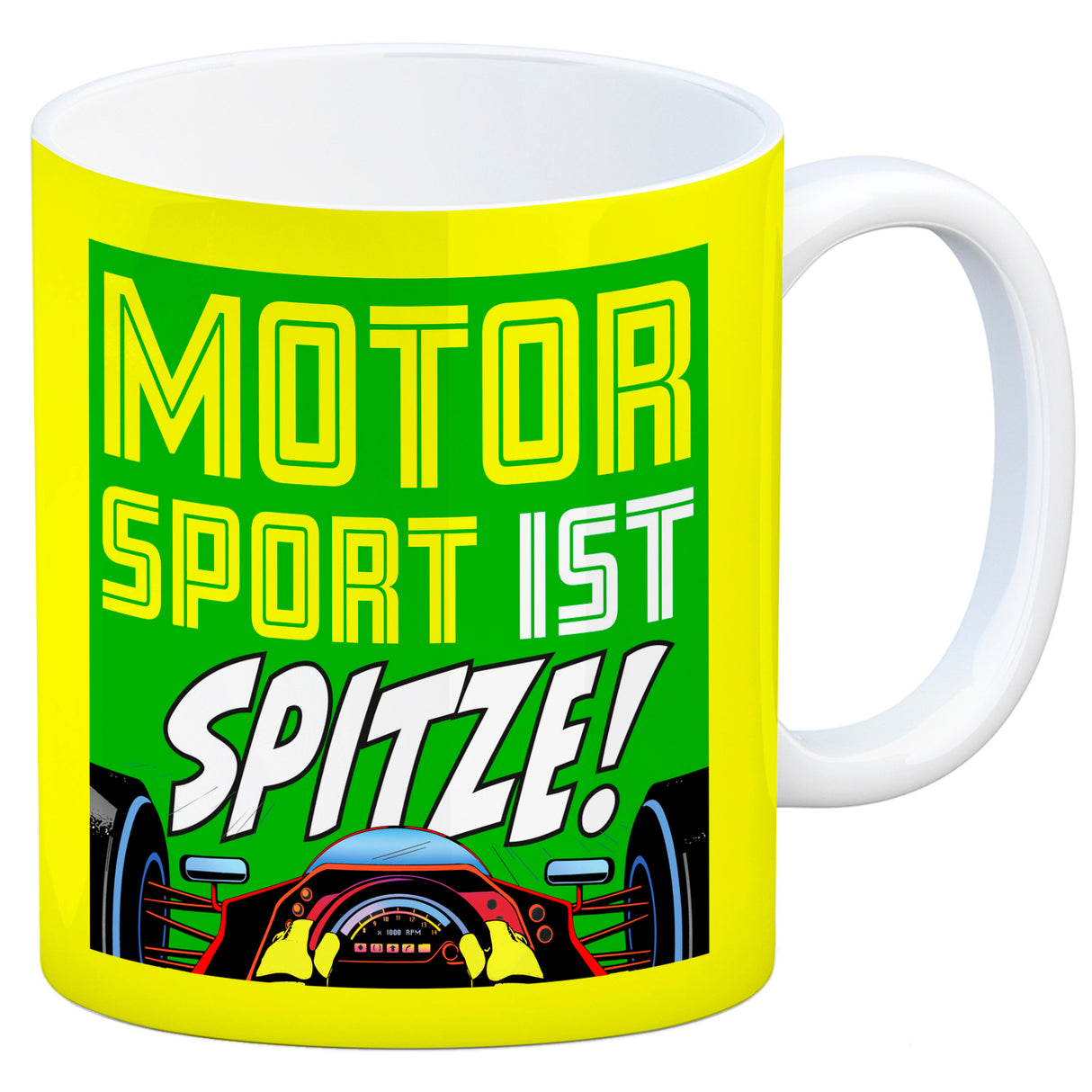 Motorsport ist spitze! Rennwagen Kaffeebecher