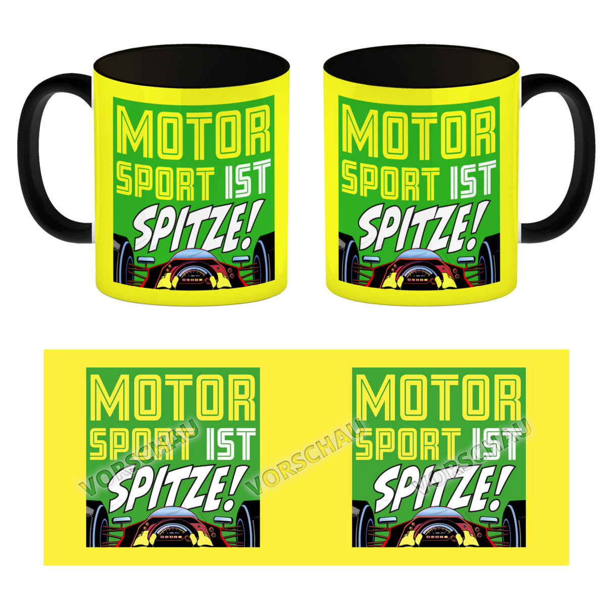 Motorsport ist spitze! Rennwagen Kaffeebecher