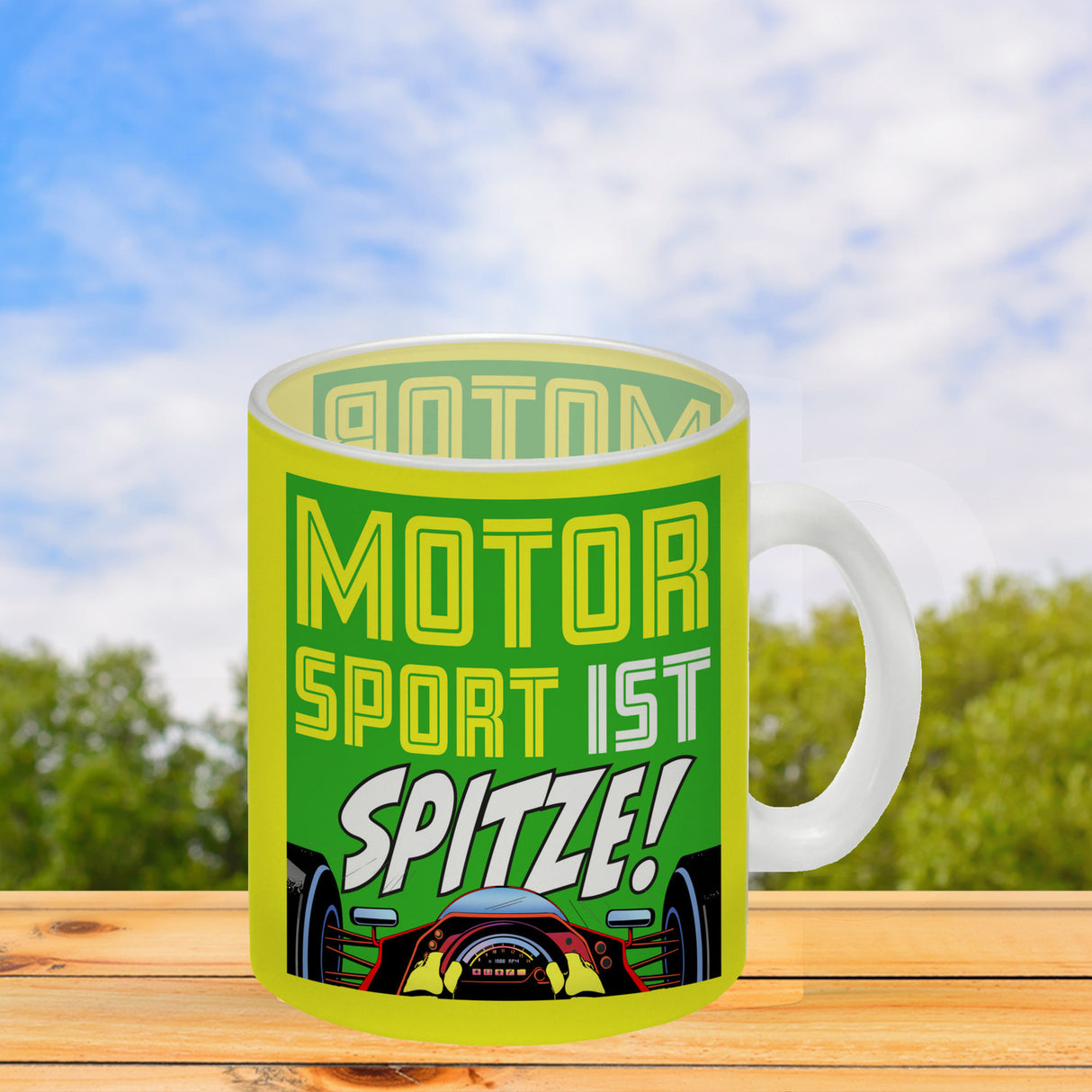 Motorsport ist spitze! Rennwagen Kaffeebecher