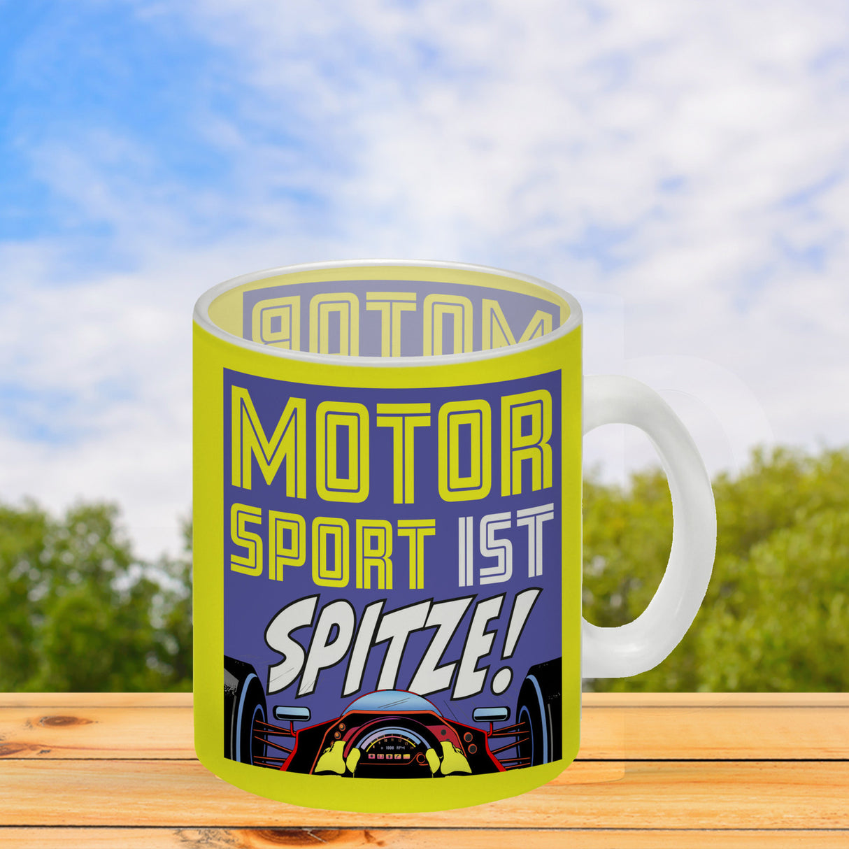 Motorsport ist spitze! Rennwagen Kaffeebecher