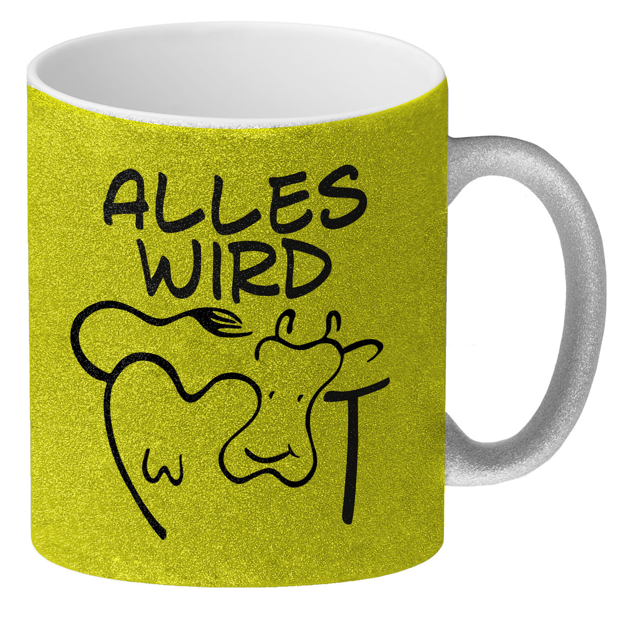 Alles wir KUHt Kaffeebecher zum Thema Bauernhof mit Kuh Motiv