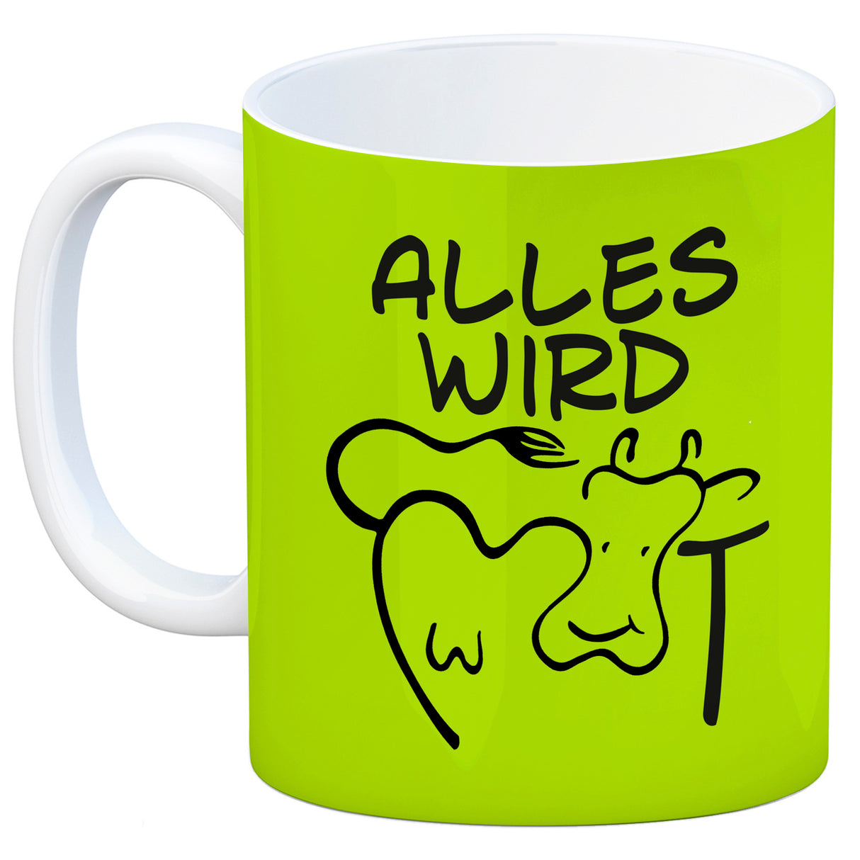 Alles wir KUHt Kaffeebecher zum Thema Bauernhof mit Kuh Motiv