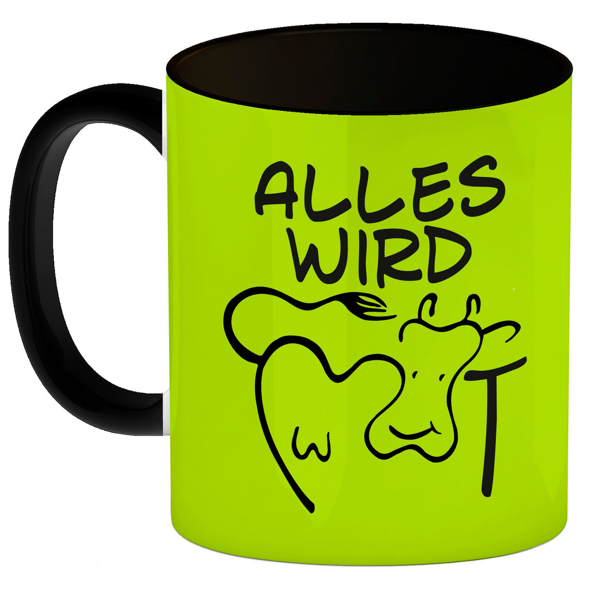 Alles wir KUHt Kaffeebecher zum Thema Bauernhof mit Kuh Motiv