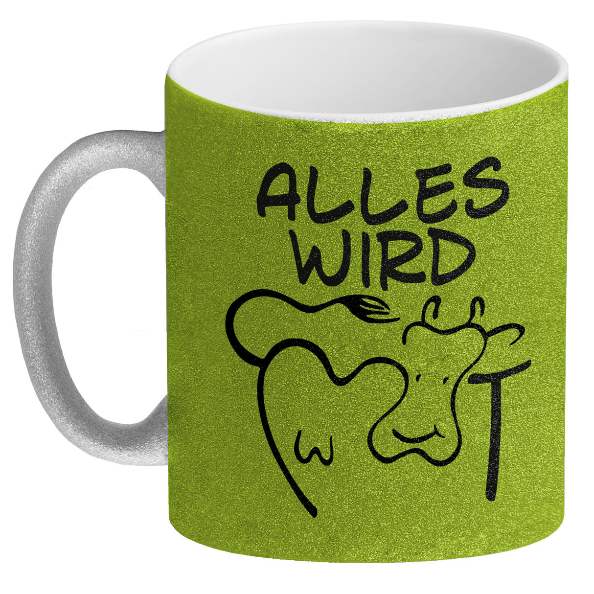 Alles wir KUHt Kaffeebecher zum Thema Bauernhof mit Kuh Motiv