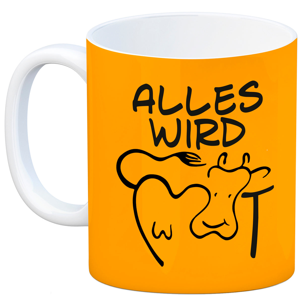 Alles wir KUHt Kaffeebecher zum Thema Bauernhof mit Kuh Motiv