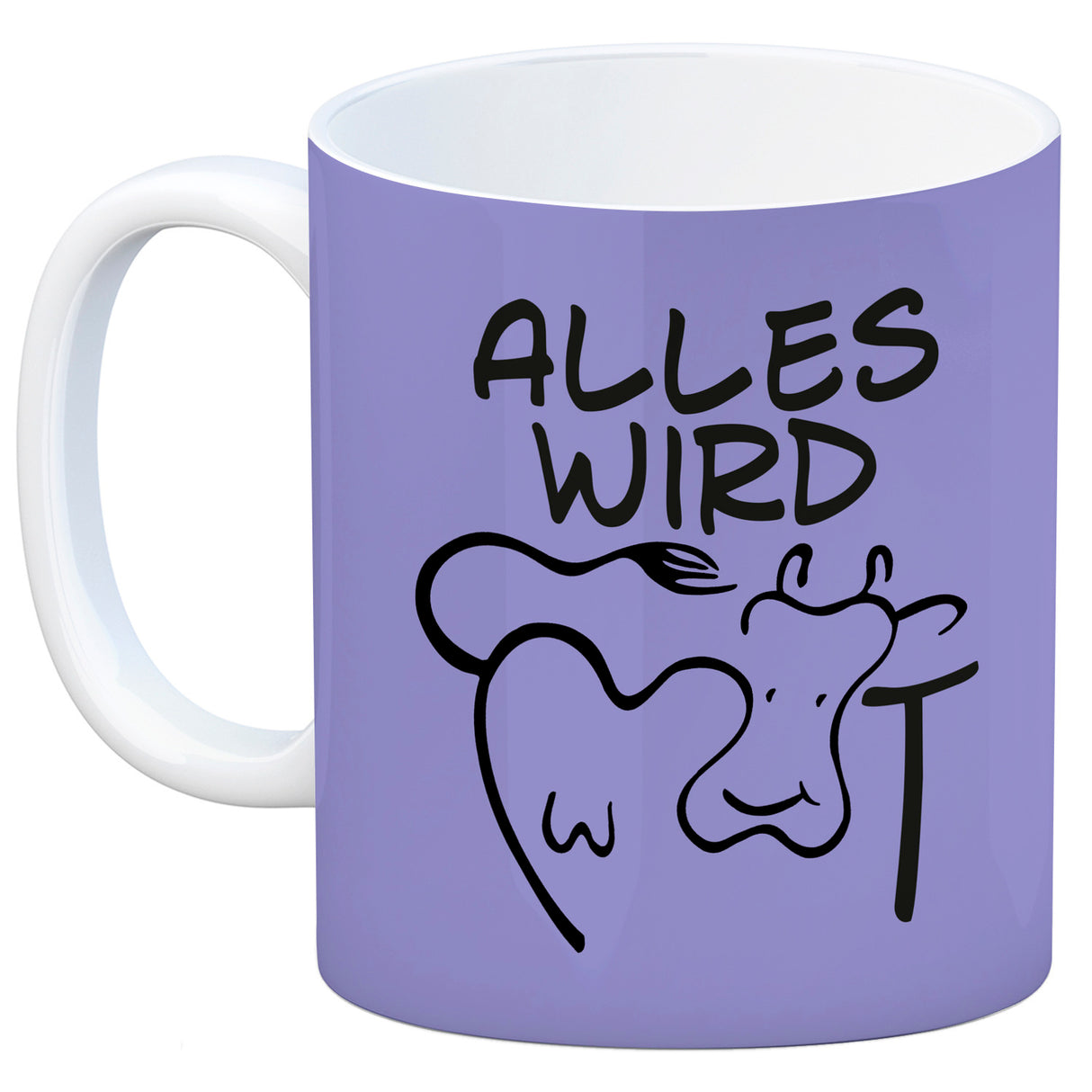 Alles wir KUHt Kaffeebecher zum Thema Bauernhof mit Kuh Motiv