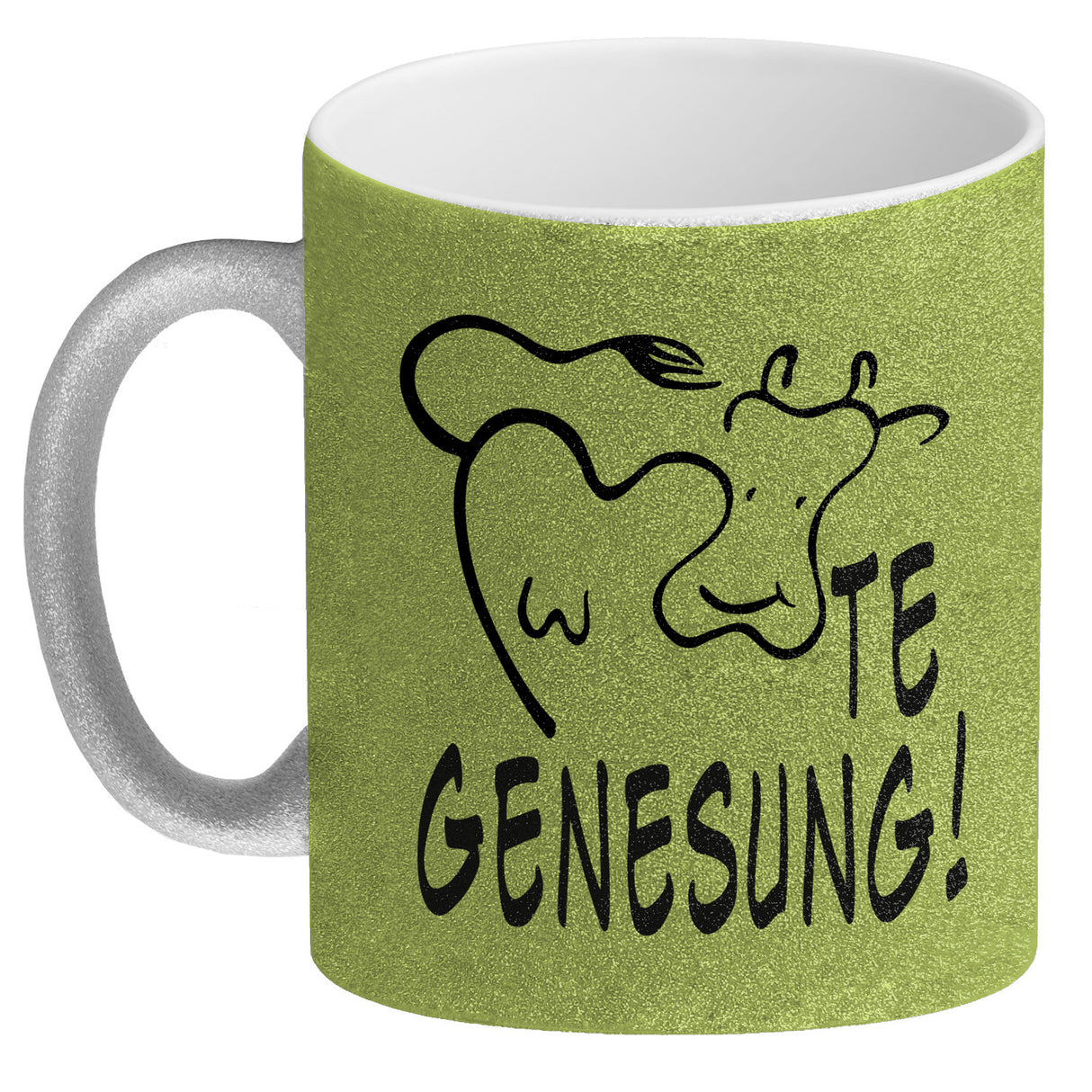 KUHte Genesung Kaffeebecher mit Kuh Motiv