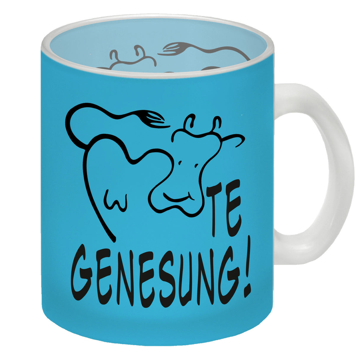 KUHte Genesung Kaffeebecher mit Kuh Motiv