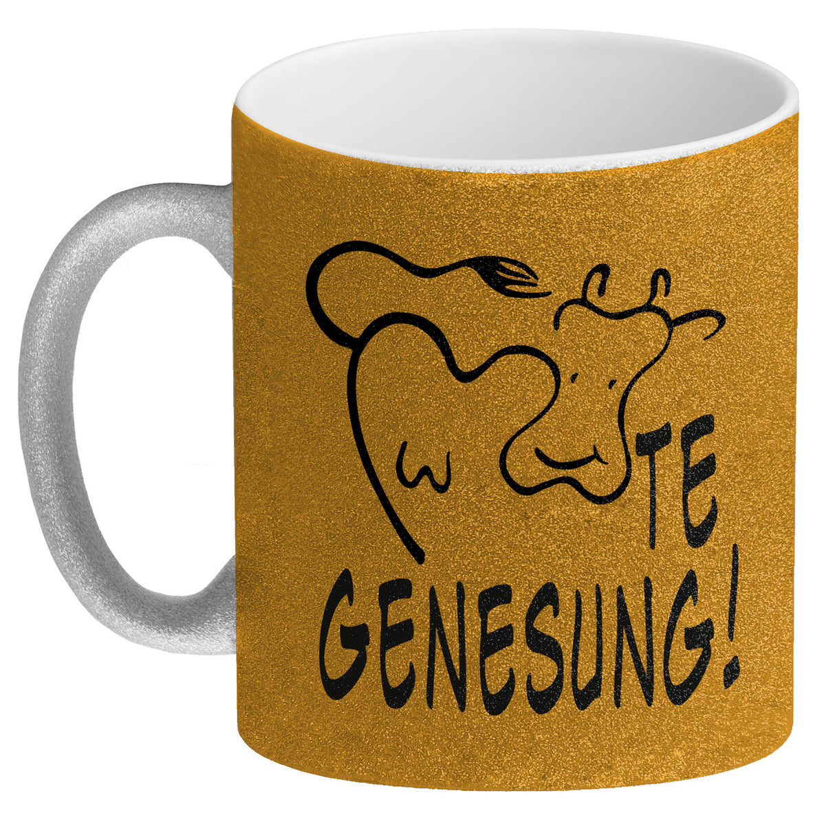 KUHte Genesung Kaffeebecher mit Kuh Motiv