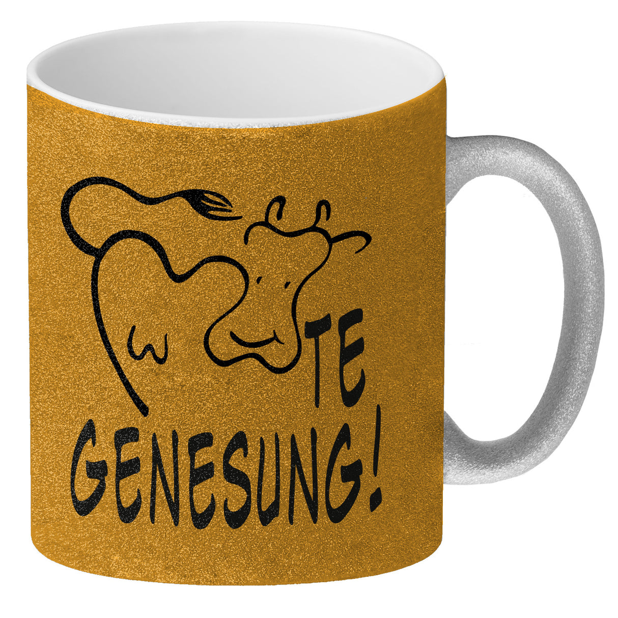 KUHte Genesung Kaffeebecher mit Kuh Motiv