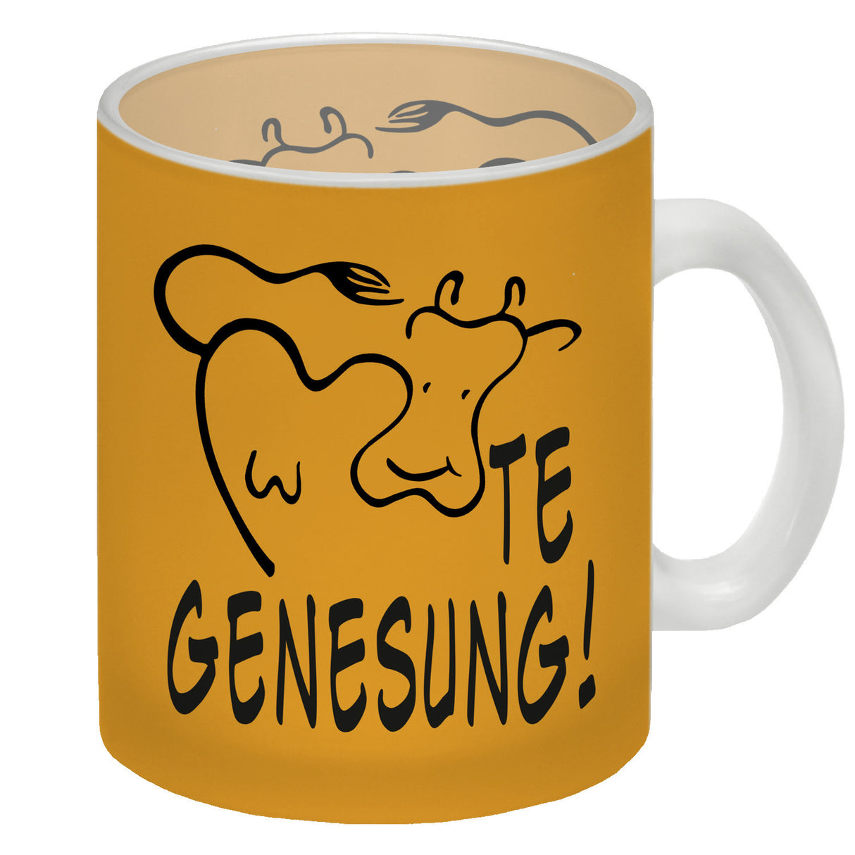 KUHte Genesung Kaffeebecher mit Kuh Motiv