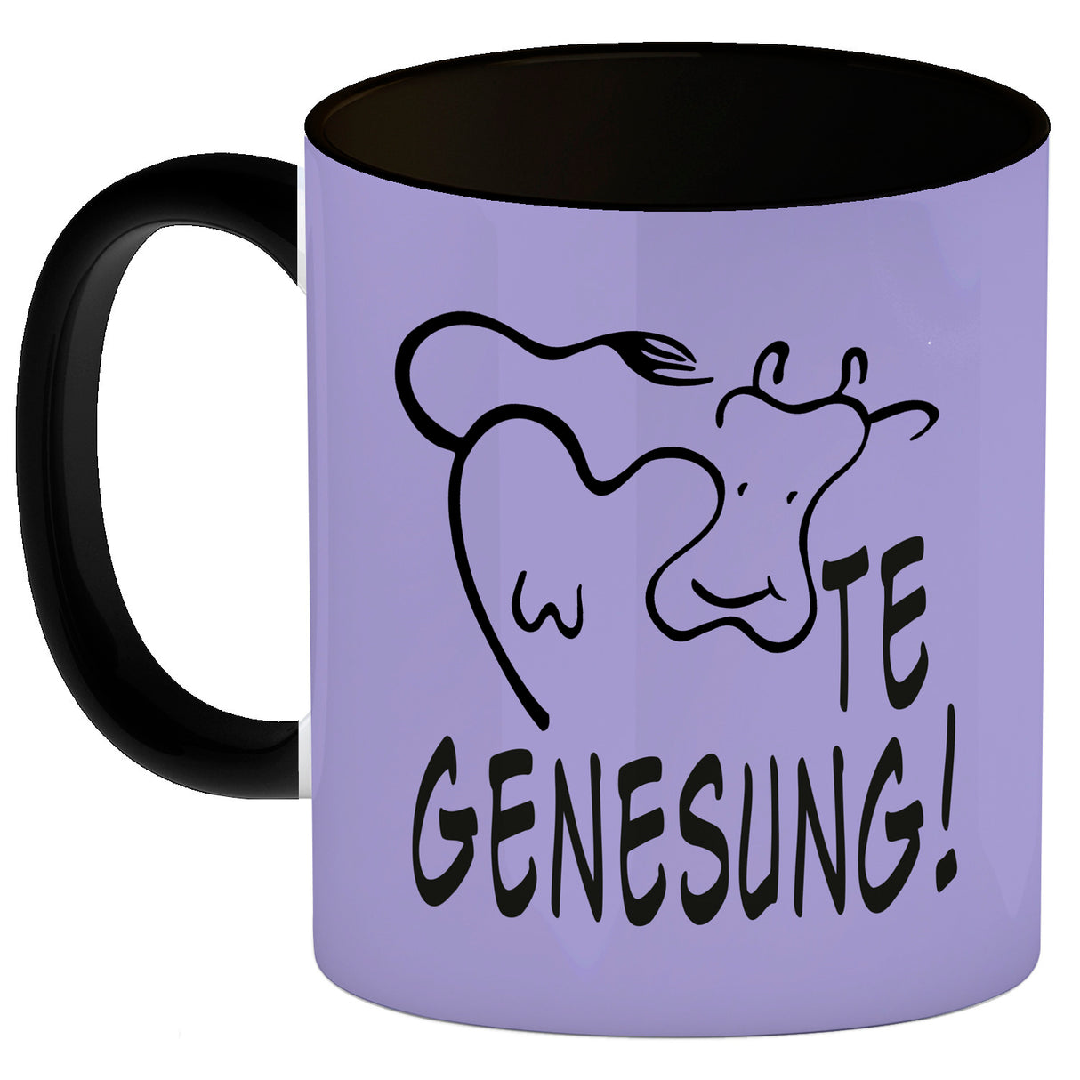 KUHte Genesung Kaffeebecher mit Kuh Motiv