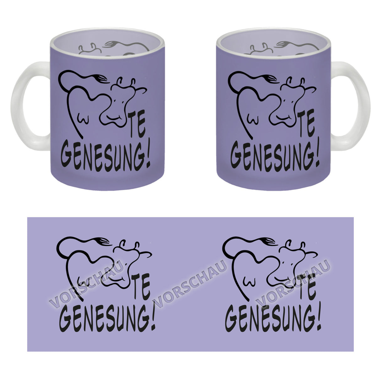 KUHte Genesung Kaffeebecher mit Kuh Motiv