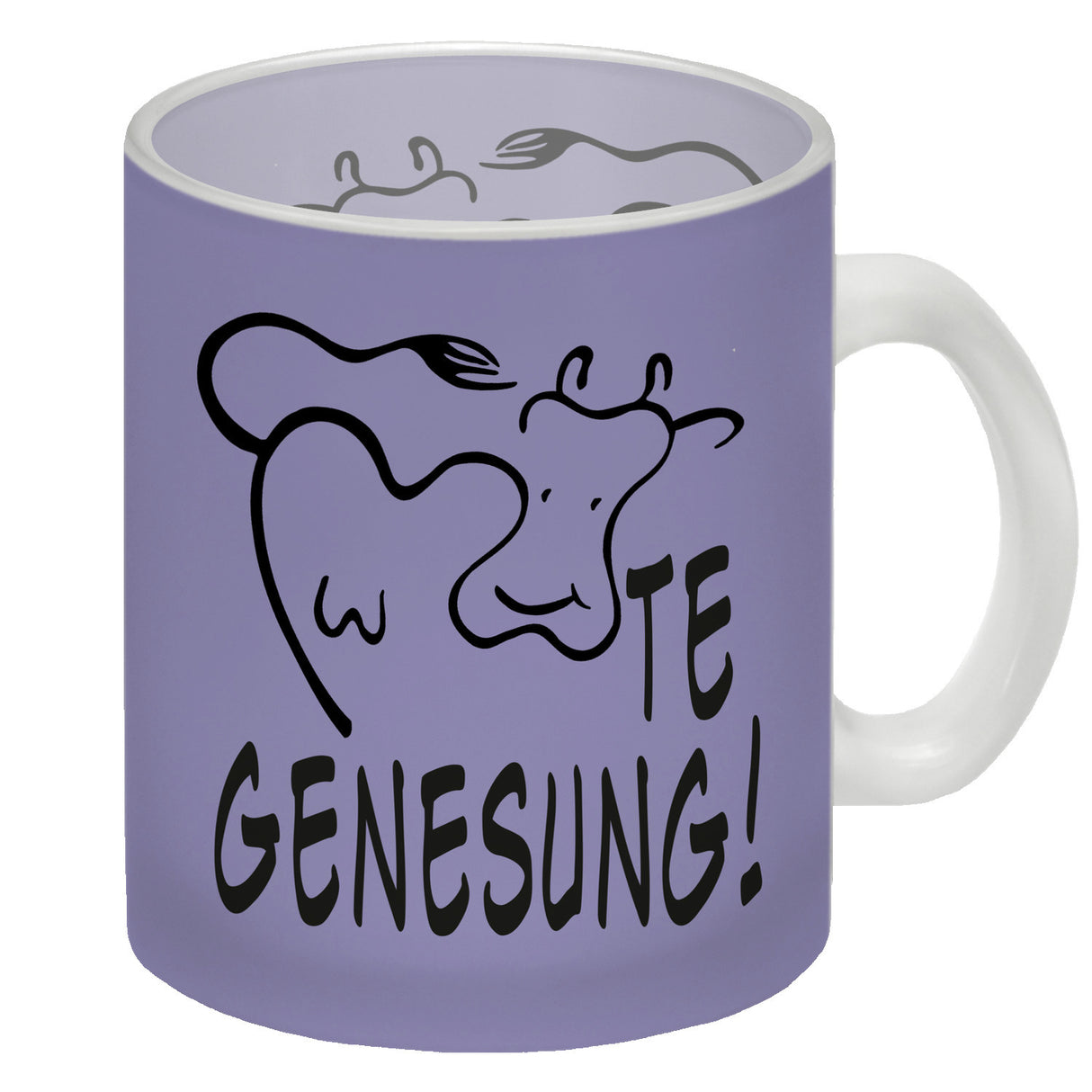 KUHte Genesung Kaffeebecher mit Kuh Motiv