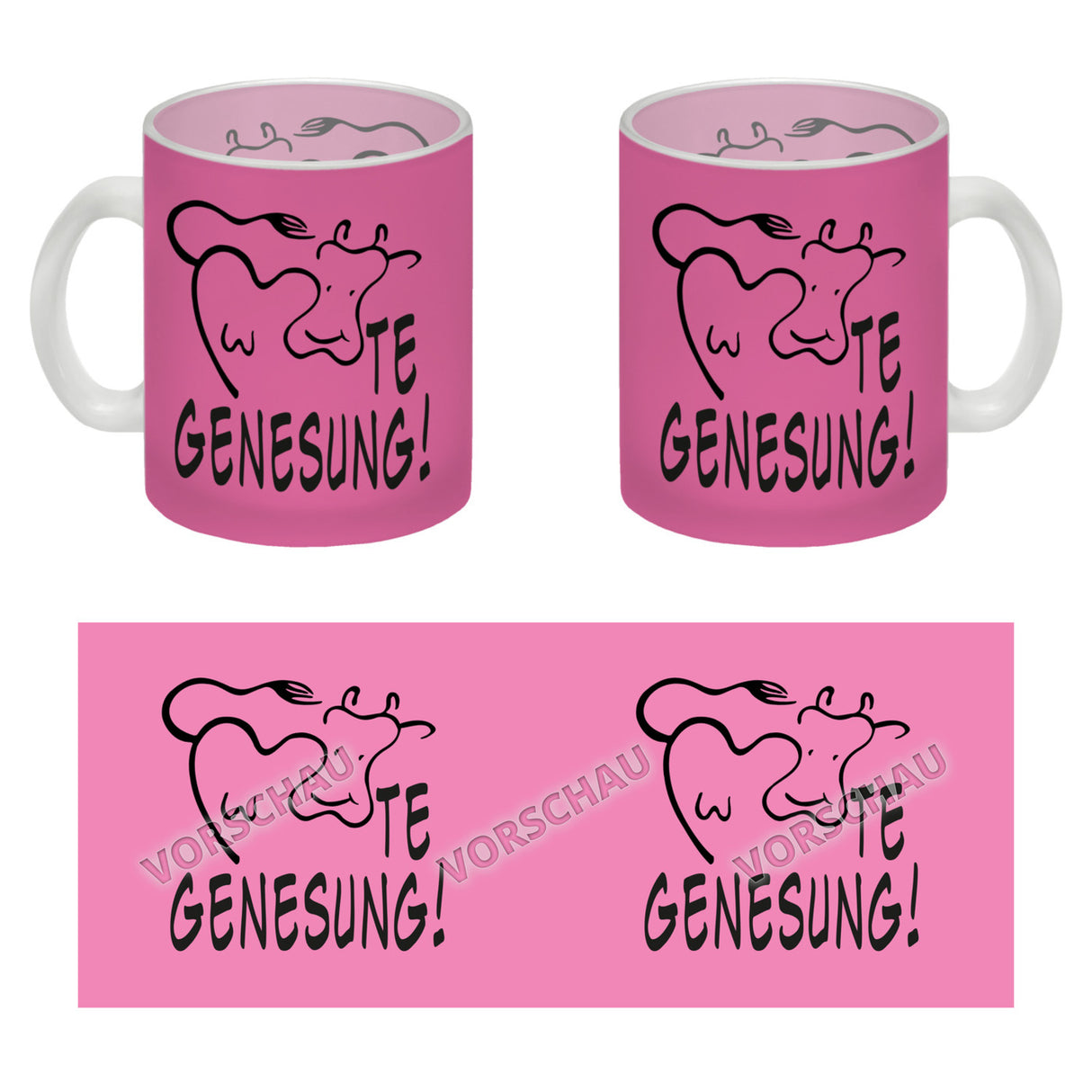 KUHte Genesung Kaffeebecher mit Kuh Motiv