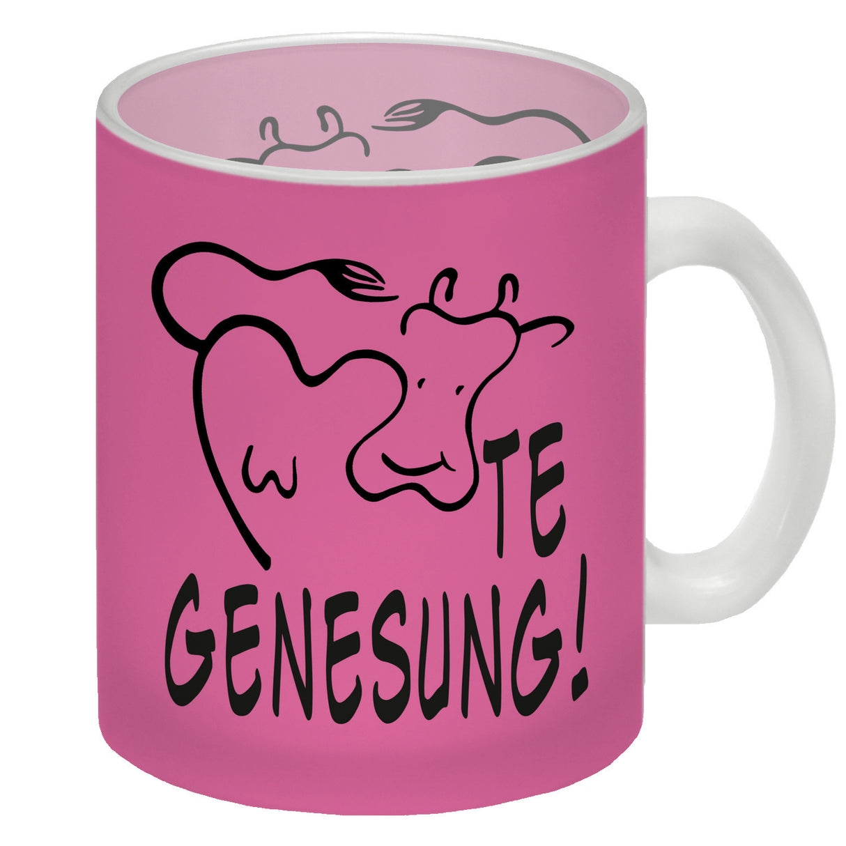 KUHte Genesung Kaffeebecher mit Kuh Motiv