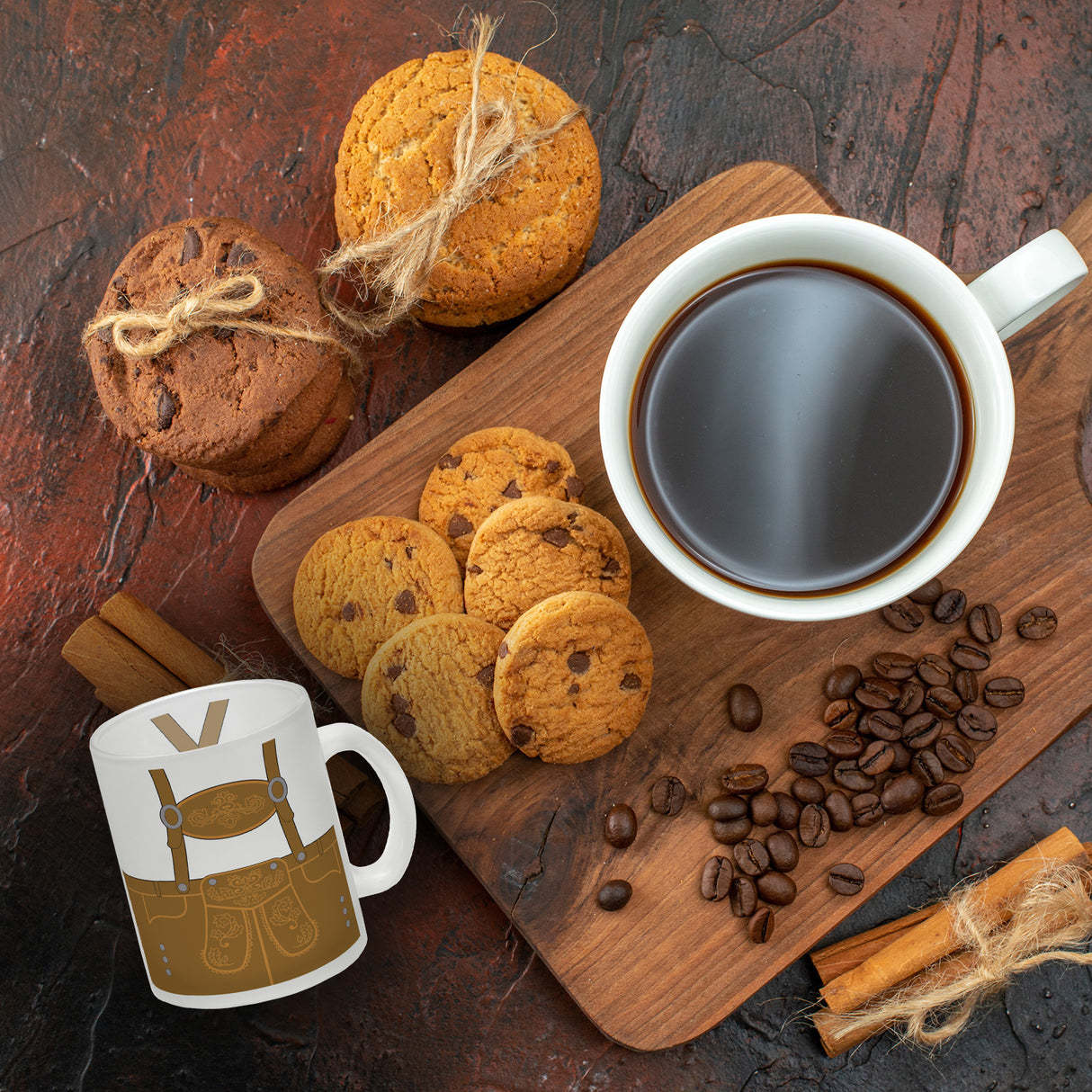 Lederhosen-Motiv Kaffeebecher