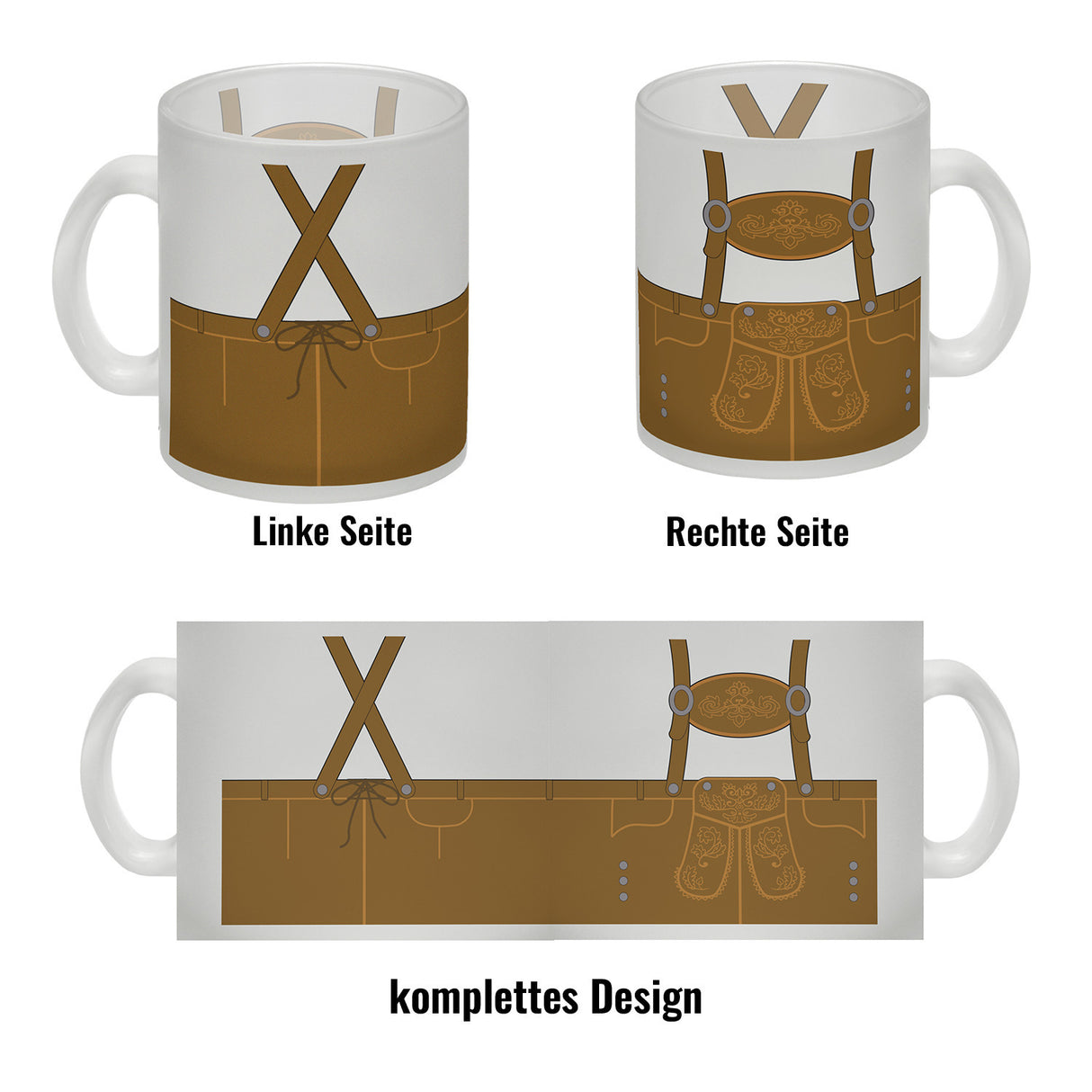 Lederhosen-Motiv Kaffeebecher