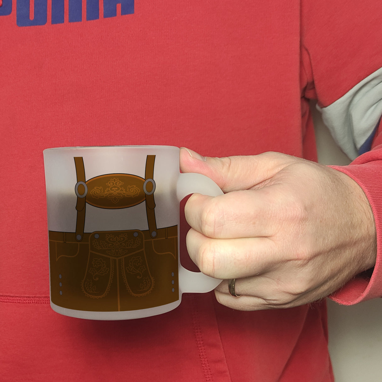 Lederhosen-Motiv Kaffeebecher