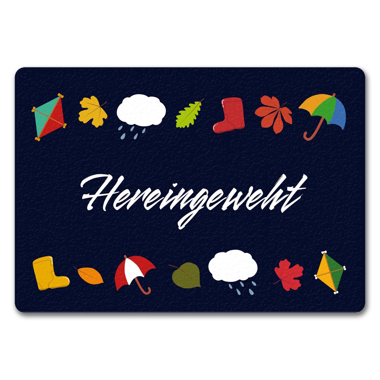 Hereingeweht Fußmatte mit Herbst-Motiven
