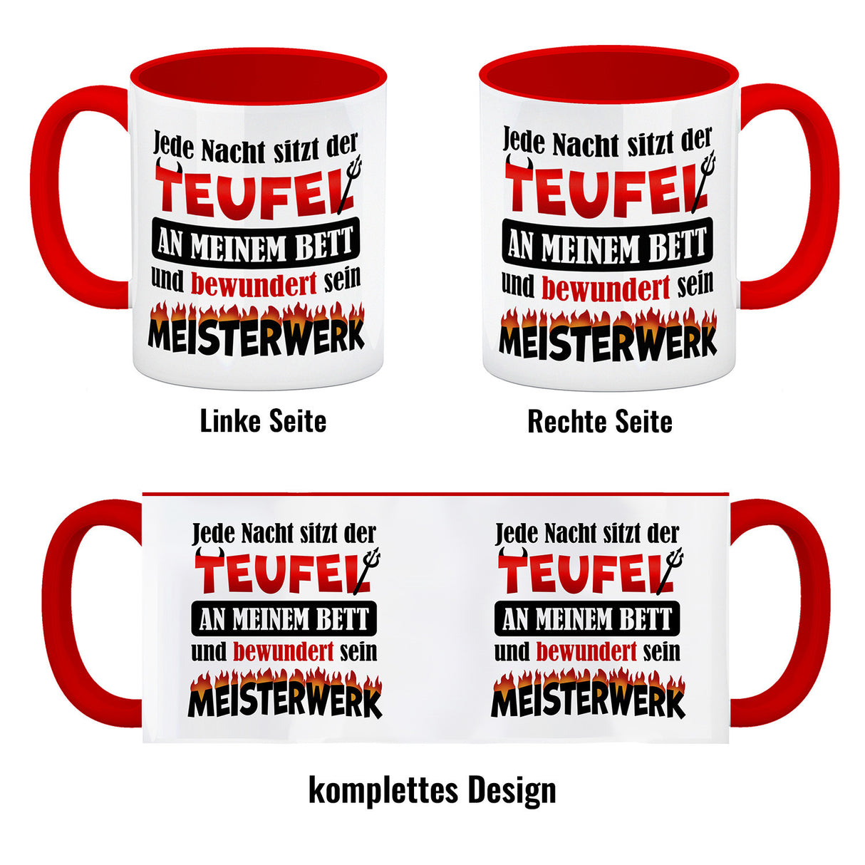 Jede Nacht sitzt der Teufel an meinem Bett… Kaffeebecher