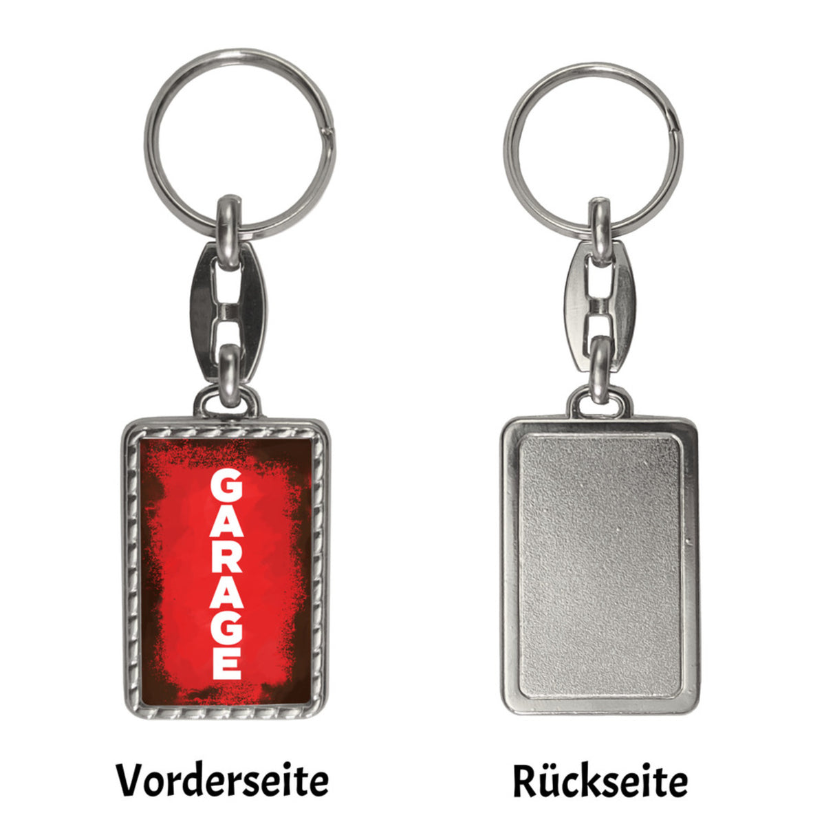 Garage Schlüsselanhänger im Rostlook