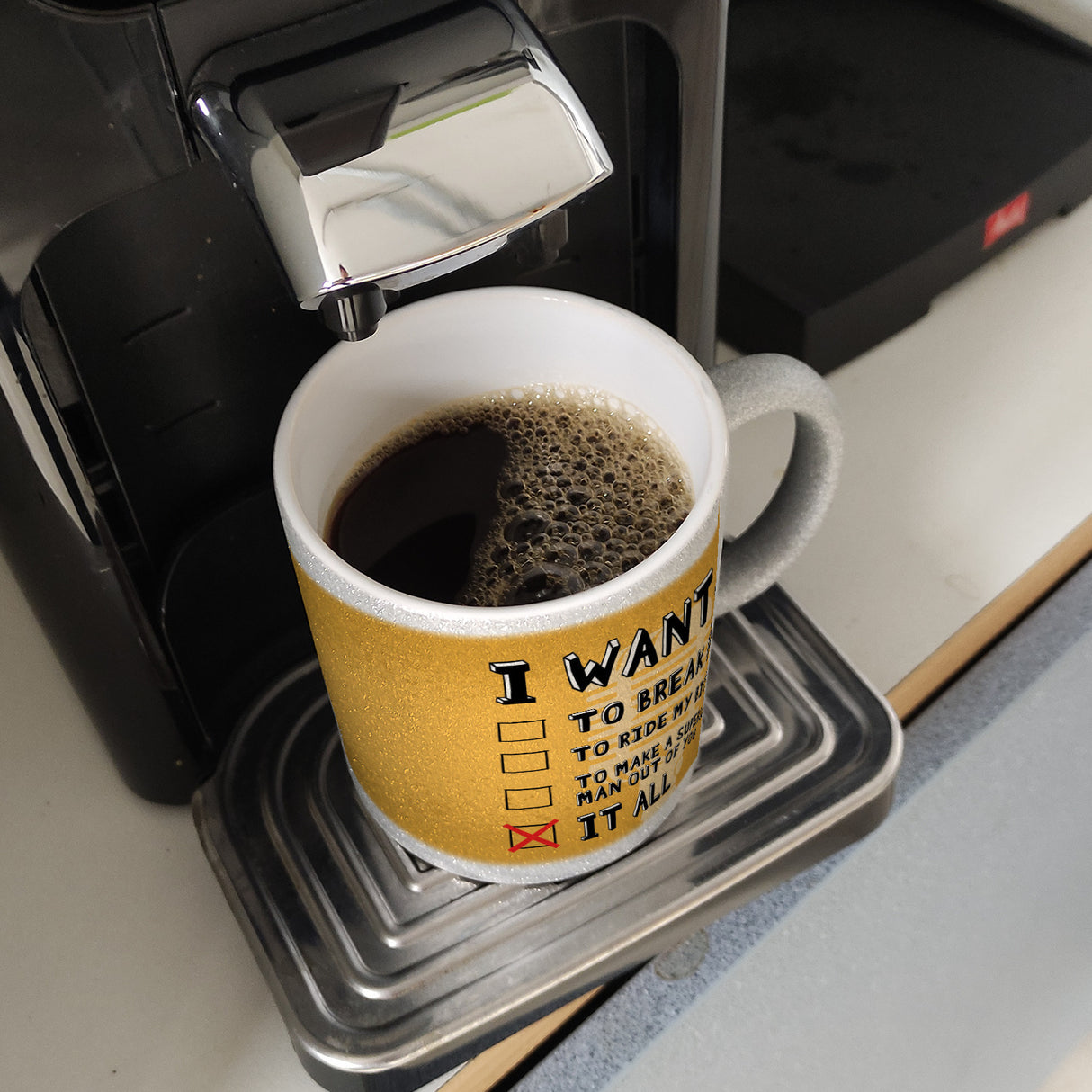 I want … Kaffeebecher mit bekannten Songtexten