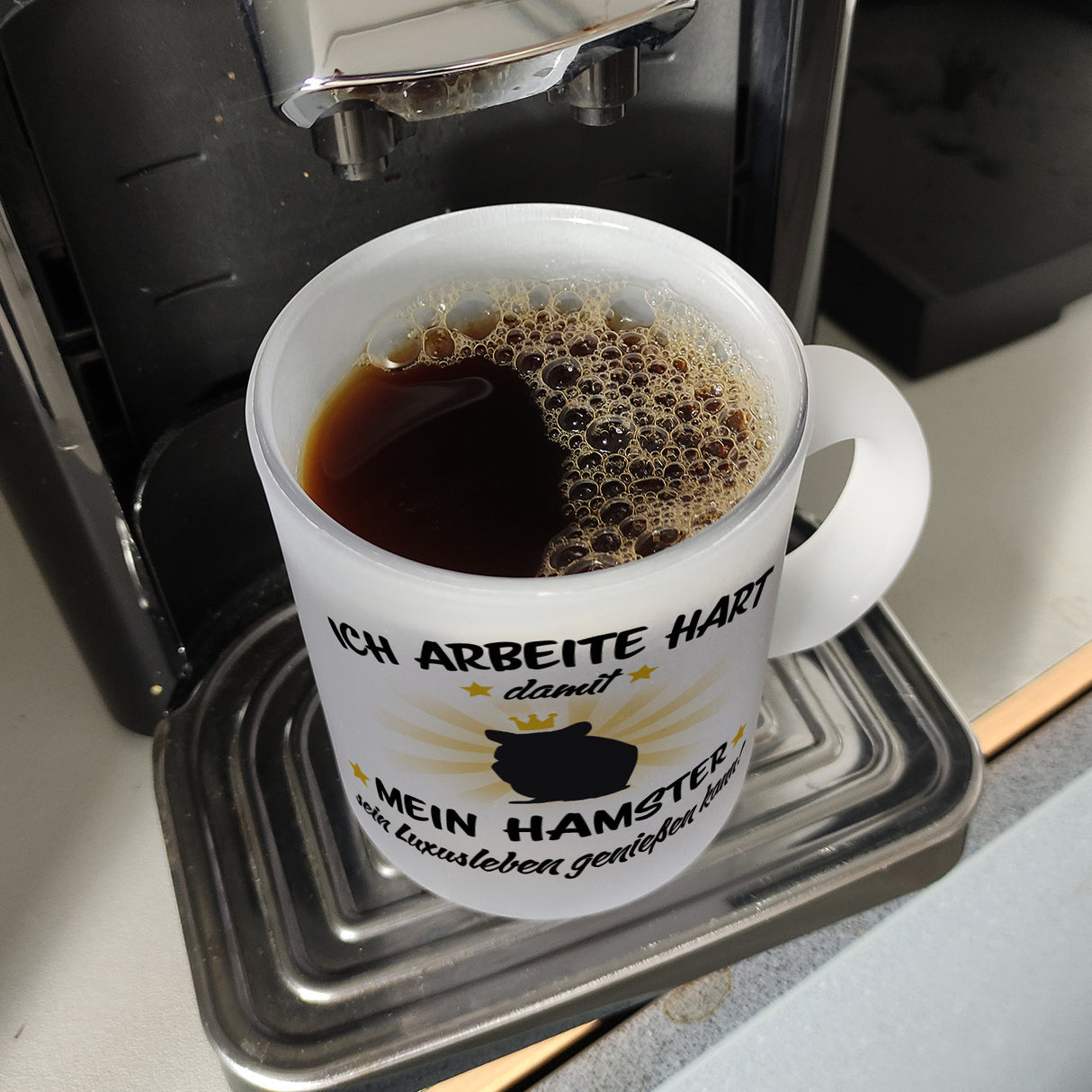 Ich arbeite hart für das Luxusleben meines Hamsters Haustier Kaffeebecher