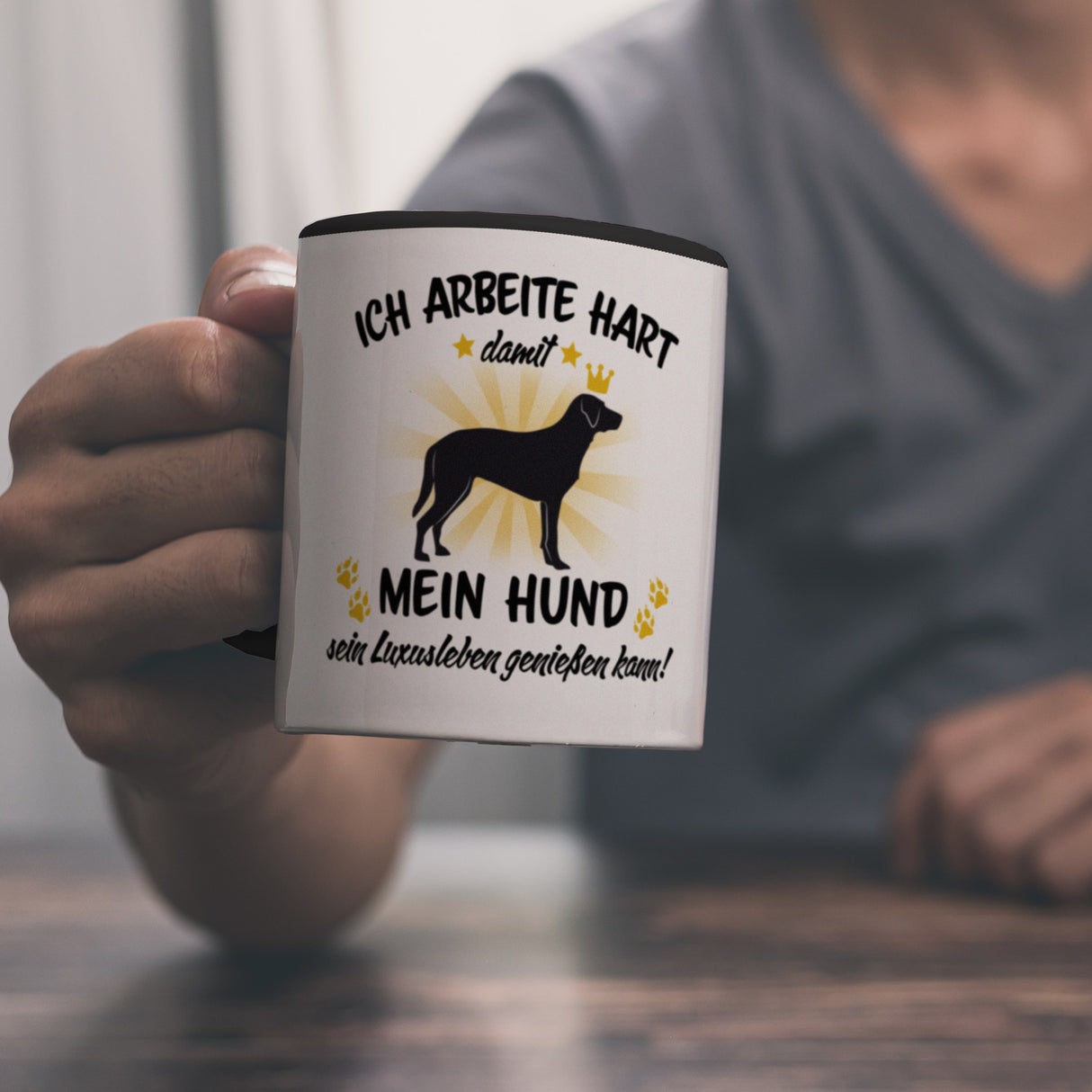 Ich arbeite hart für das Luxusleben meines Hundes Haustier Kaffeebecher