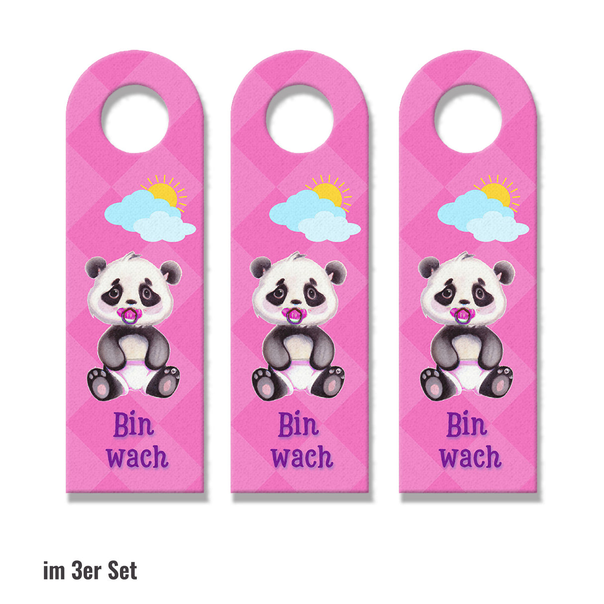 Baby schläft Panda Türhänger