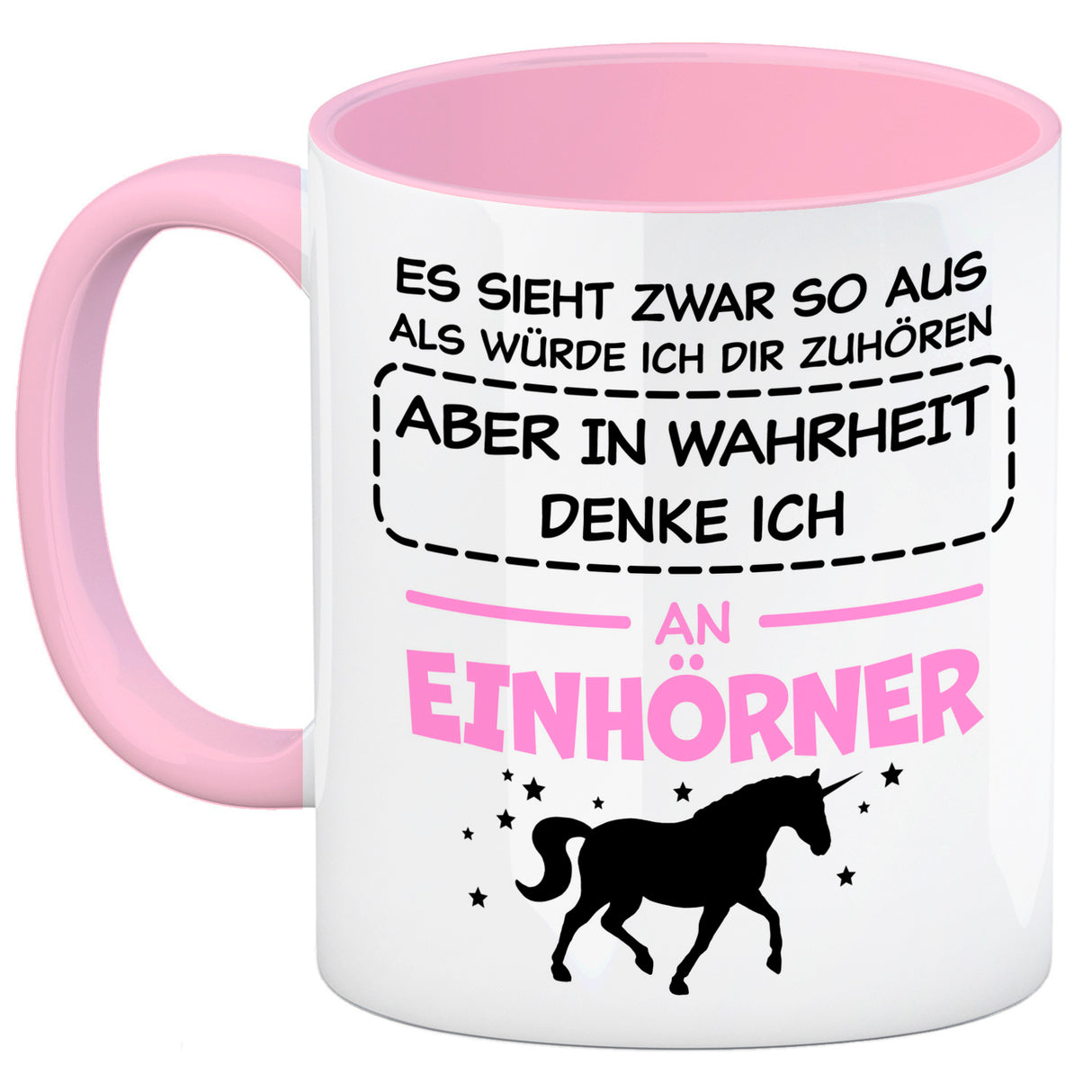 In Wahrheit denke ich an Alpakas Kaffeebecher