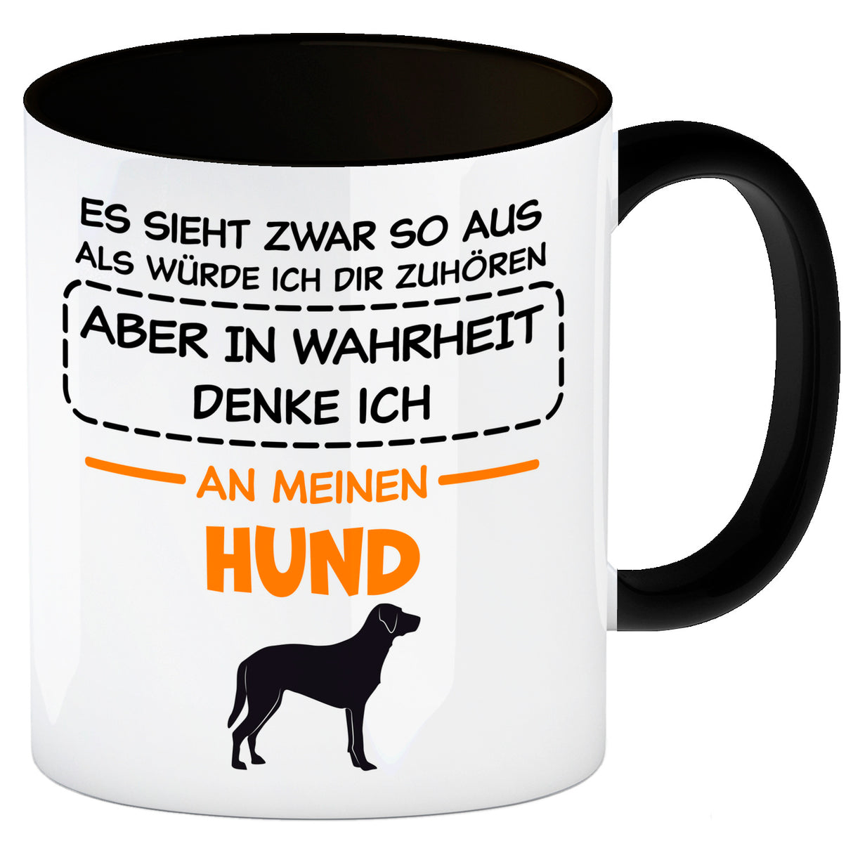 In Wahrheit denke ich an Alpakas Kaffeebecher