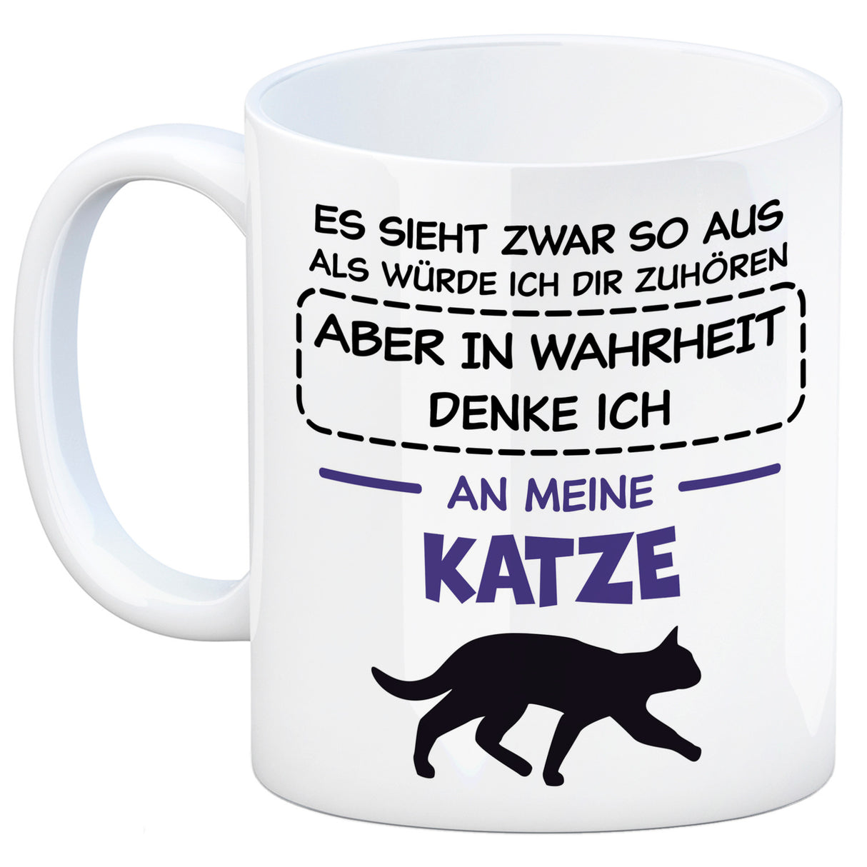 In Wahrheit denke ich an Alpakas Kaffeebecher