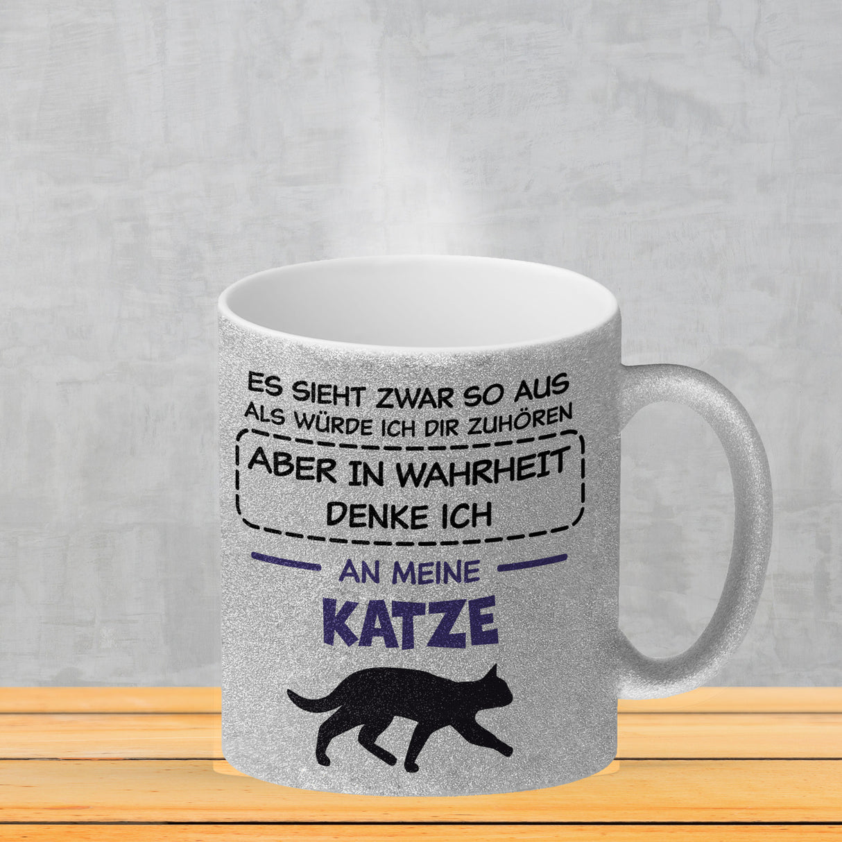 In Wahrheit denke ich an Alpakas Kaffeebecher