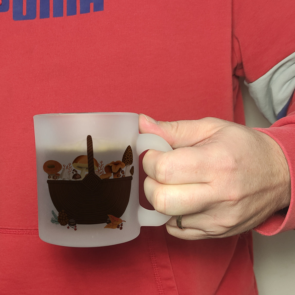 Herbst Kaffeebecher mit Pilz-Motiv