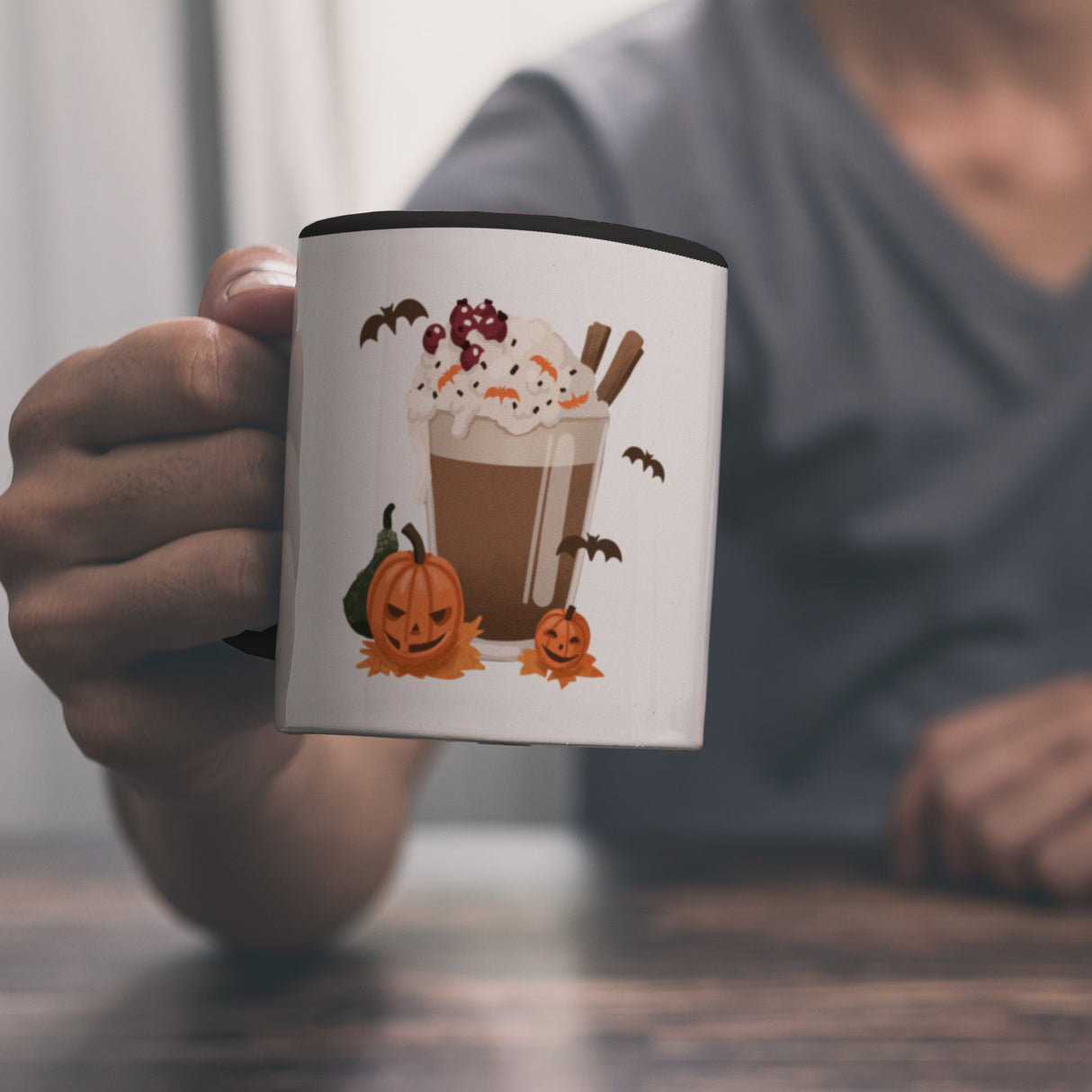 Pumpkin Spice Latte Kaffeebecher für Halloween