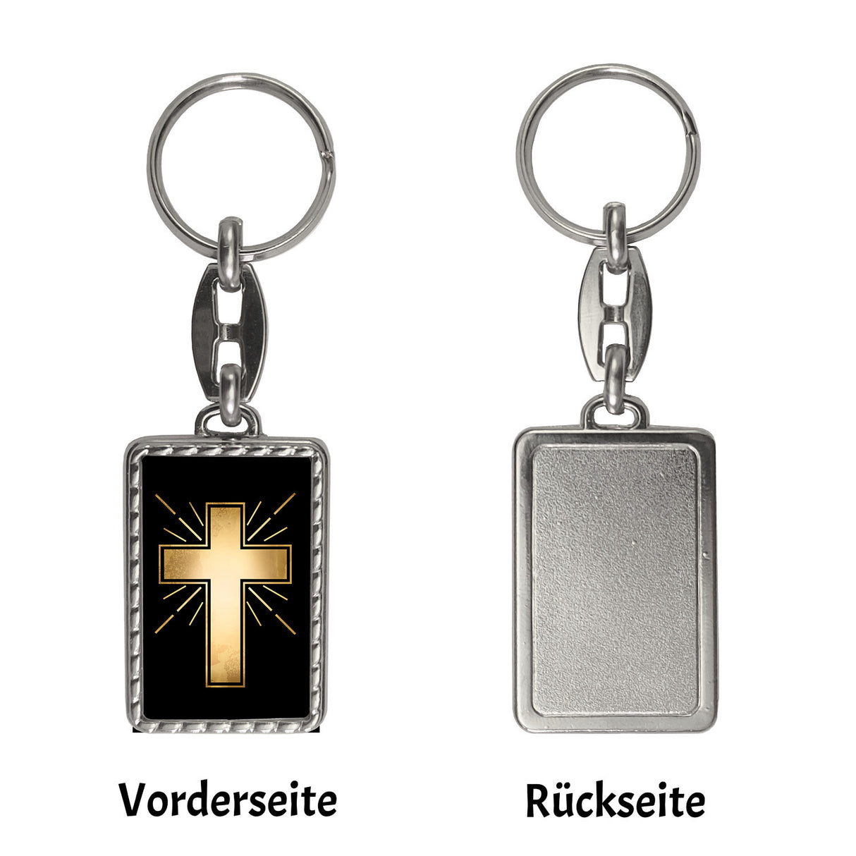 Kreuz Schlüsselanhänger mit christlichem Symbol