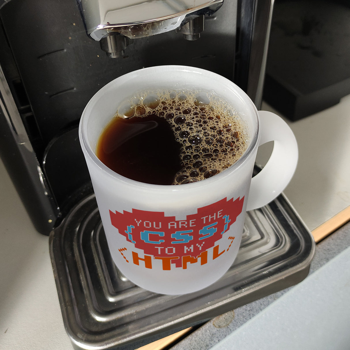 You are the CSS to my HTML Kaffeebecher für Webentwickler