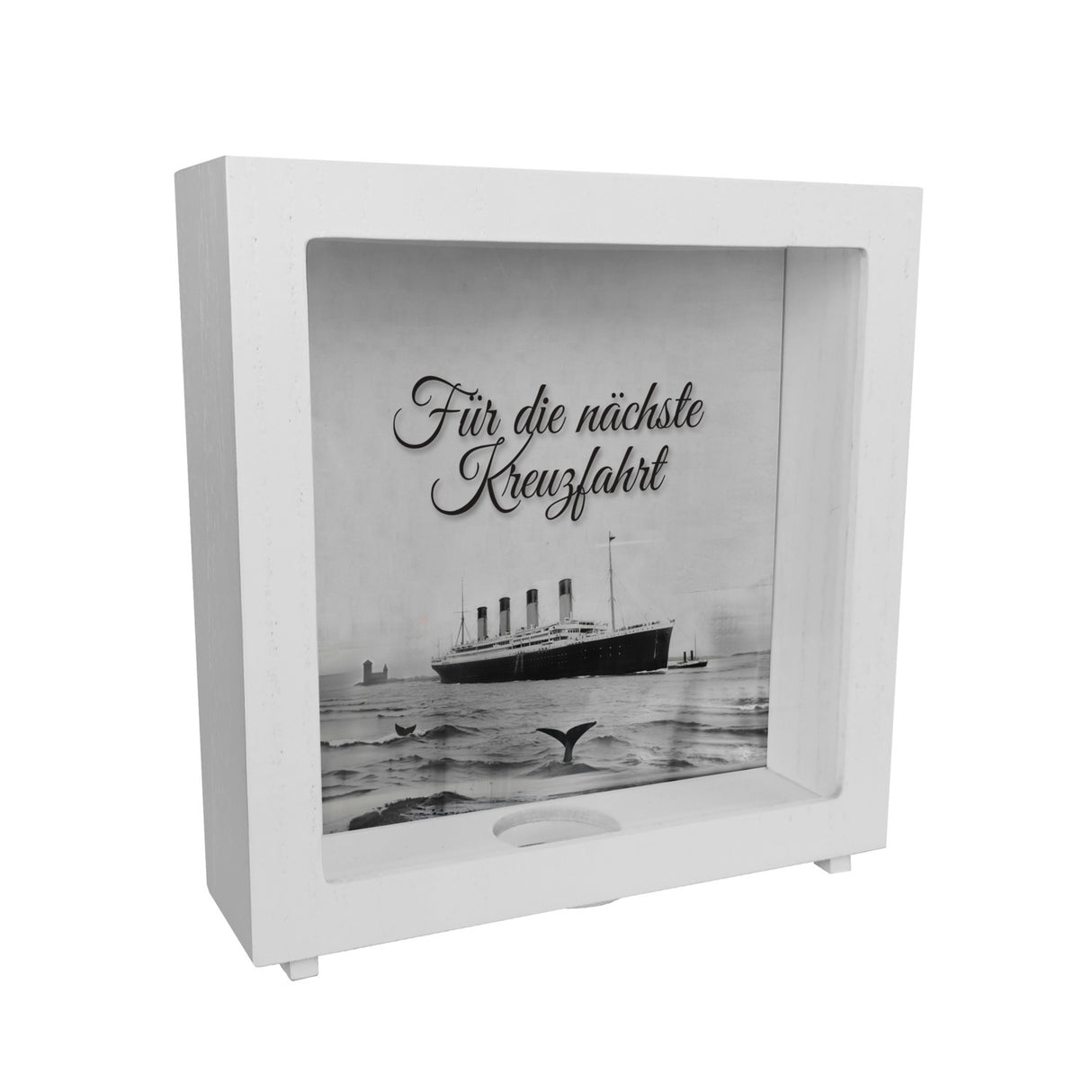 Für die nächste Kreuzfahrt Spardose mit Titanic-Motiv