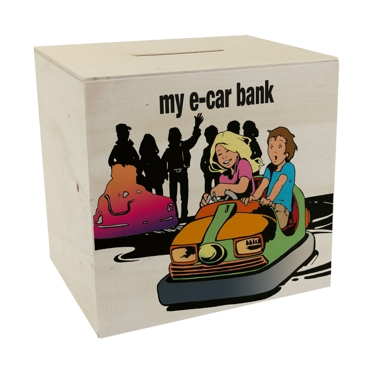 my e-car bank Boxauto Spardose für ein E-Auto