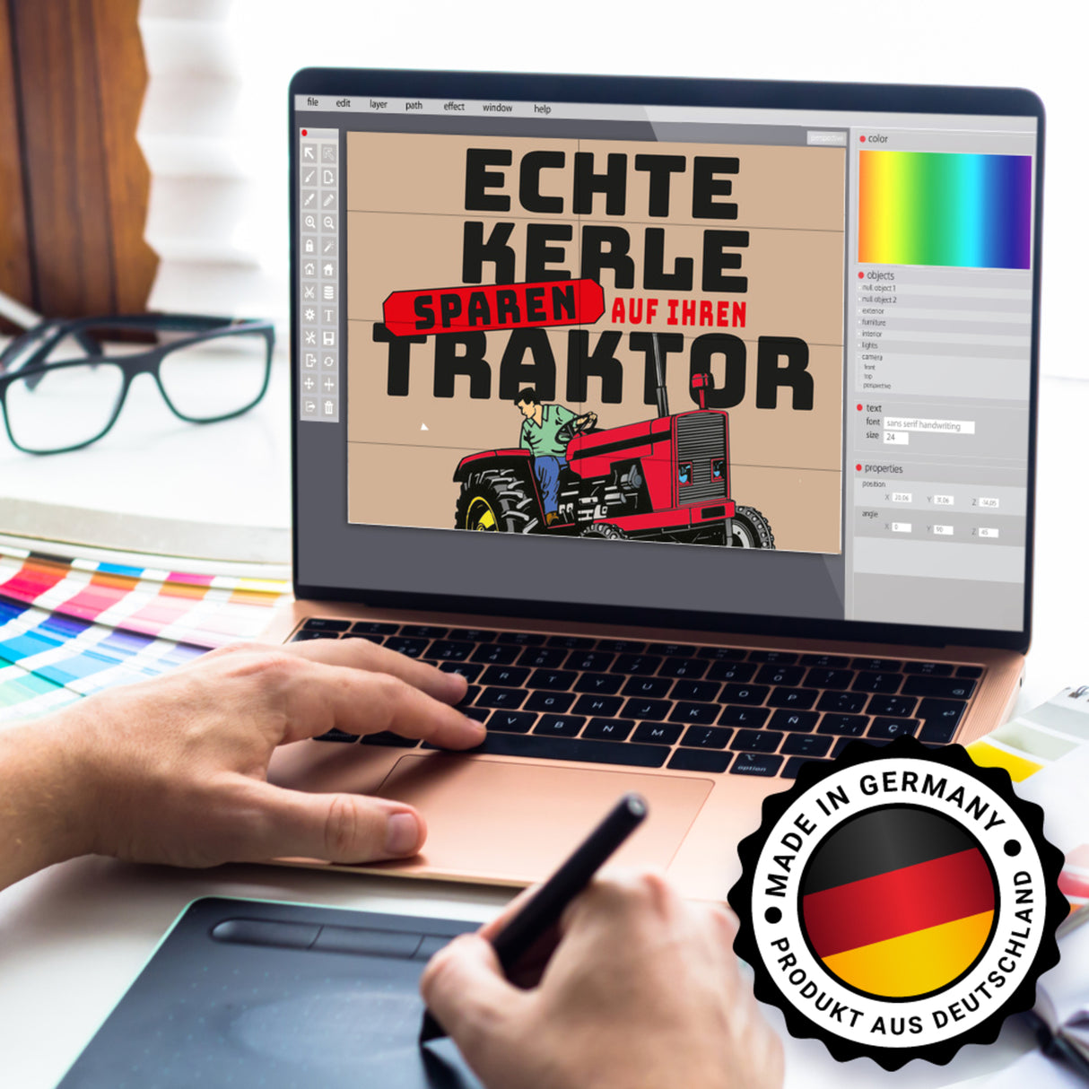 Echte Kerle sparen auf ihren Traktor Spardose für Landwirte
