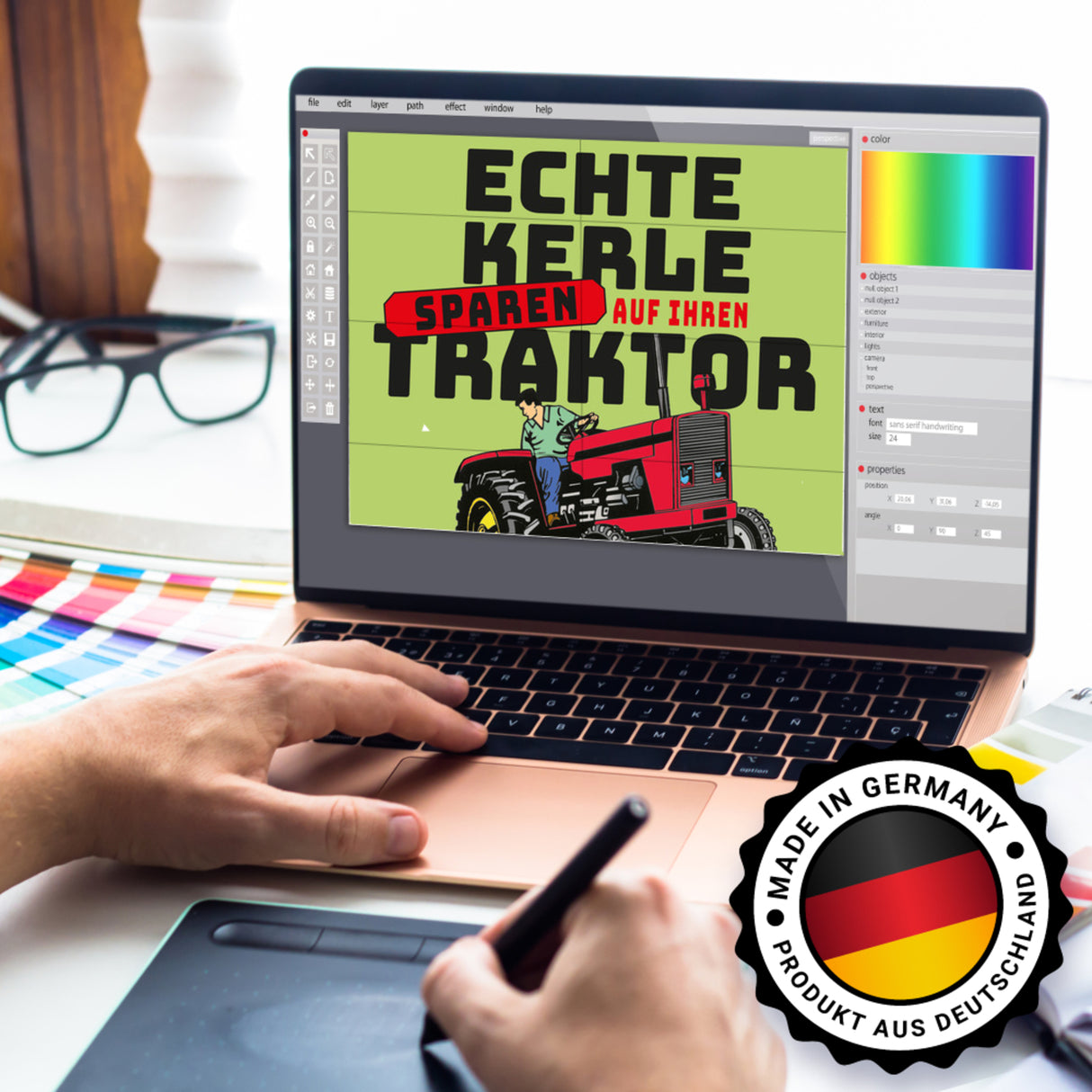 Echte Kerle sparen auf ihren Traktor Spardose für Landwirte