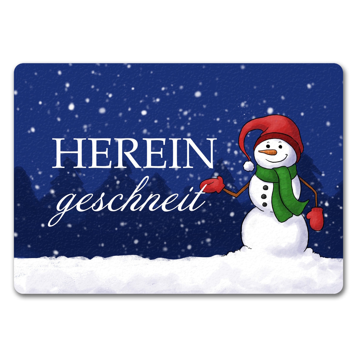 Hereingeschneit Schneemann Fußmatte